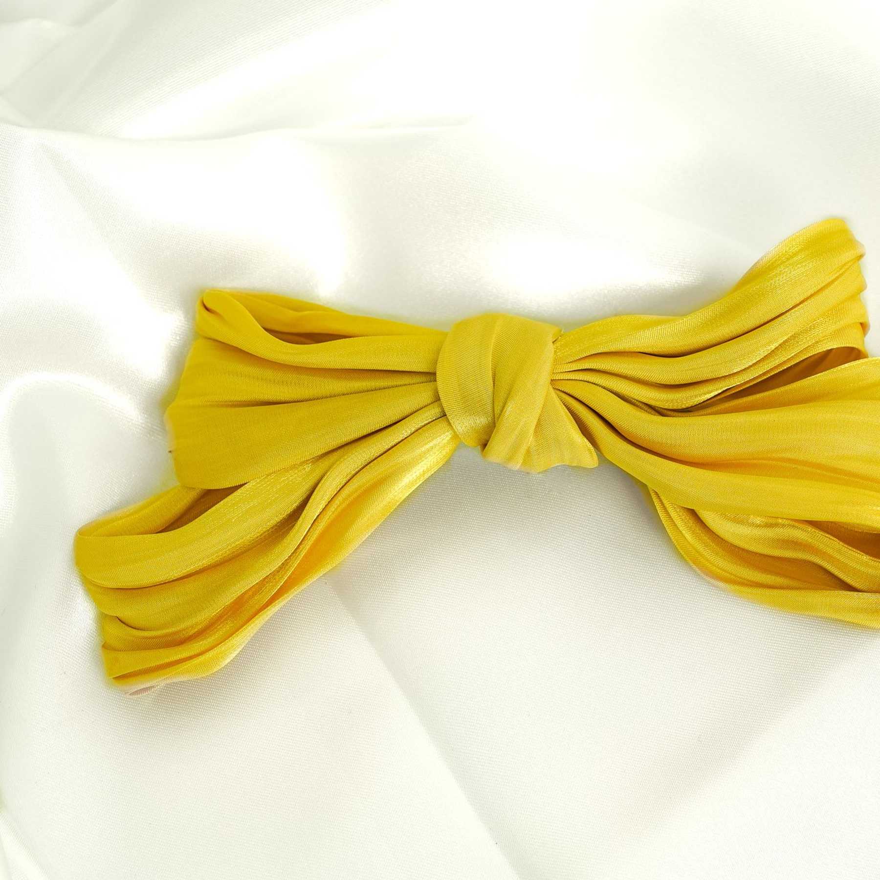 FELICIA HAIR BOW - GLITTER YELLOW