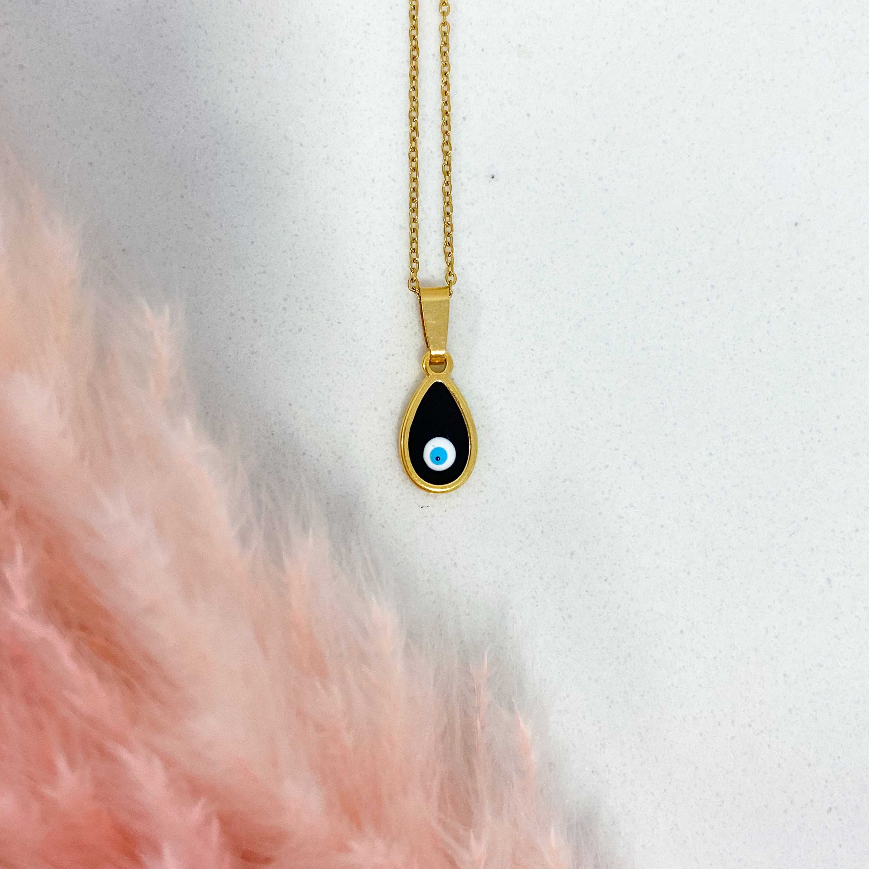 STAGONA NECKLACE - GOLD & BLACK 
