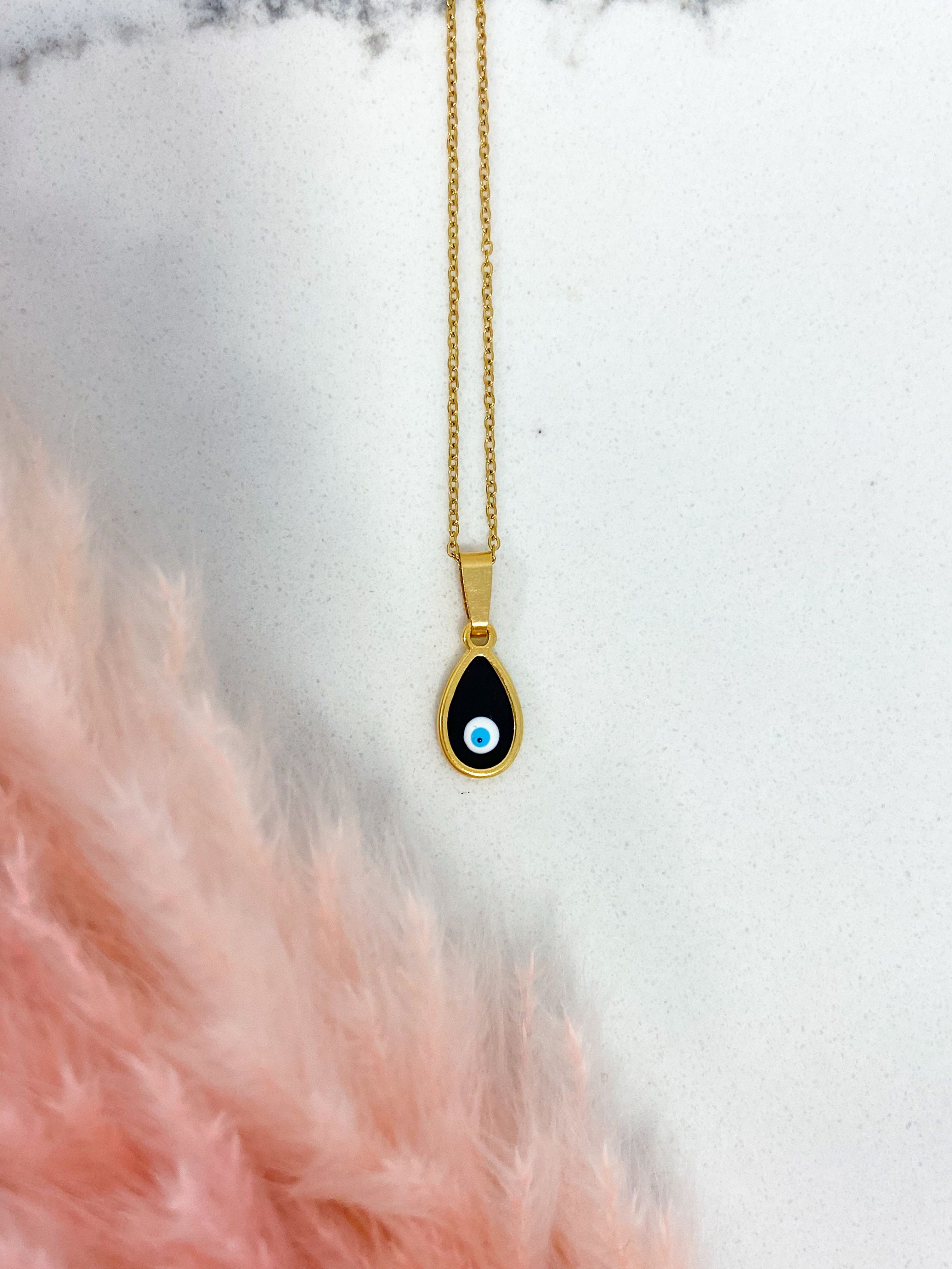 STAGONA NECKLACE - GOLD & BLACK ' - ' ΜΕΝΤΑΓΙΟΝ