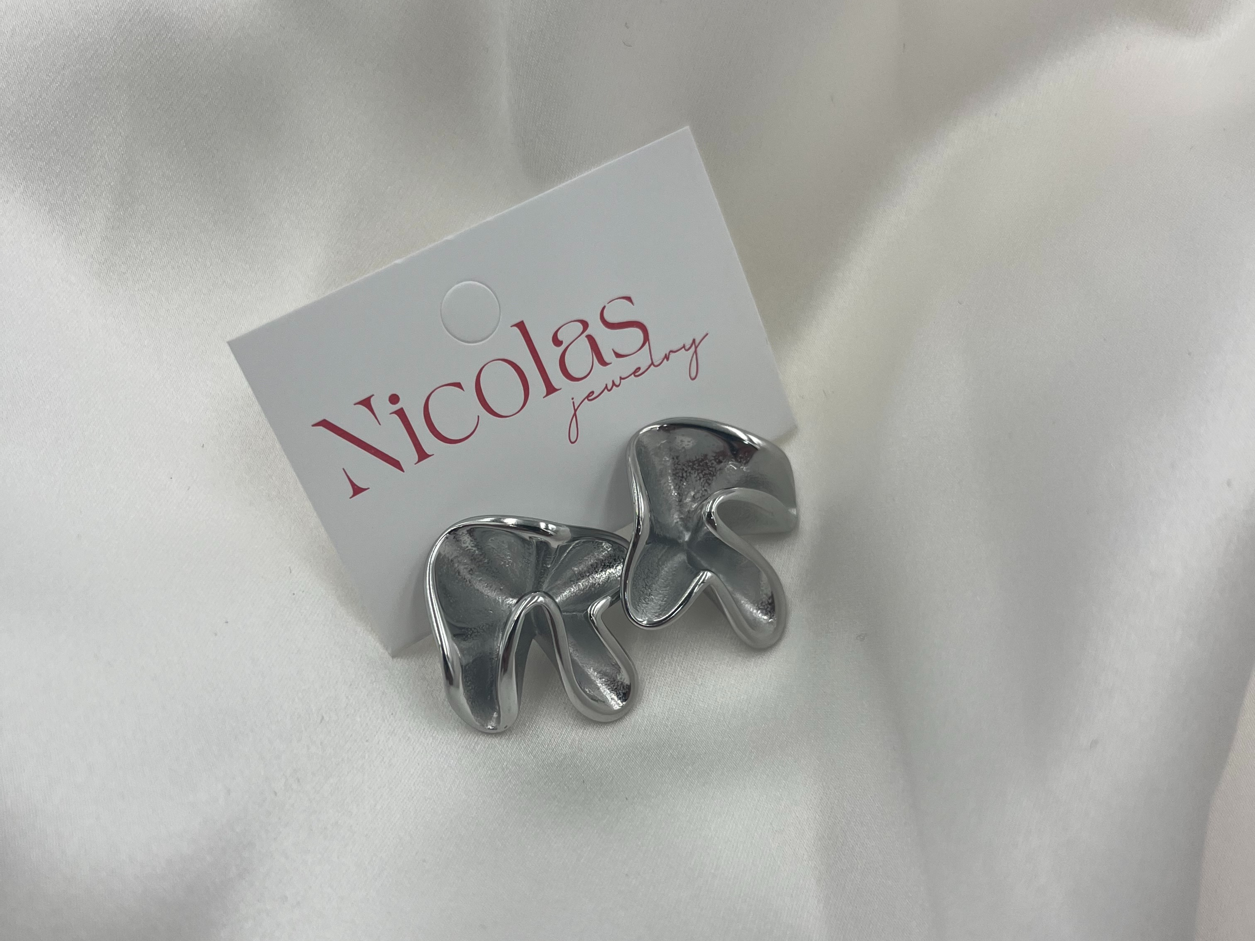 ABSTRACTO SILVER EARRINGS ' - ' ΚΡΕΜΑΣΤΑ