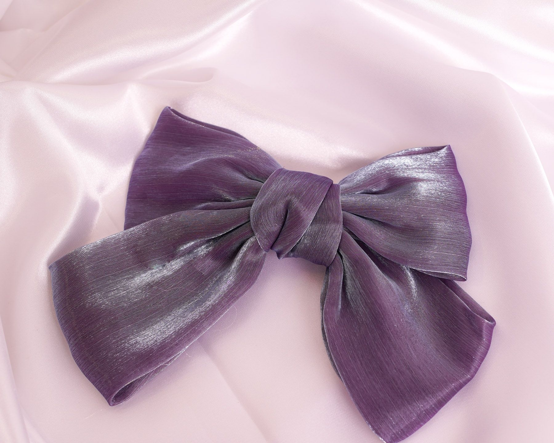 FELICIA HAIR BOW - GLITTER PURPLE ' - ' ΚΛΙΠ  ΜΑΛΛΙΩΝ