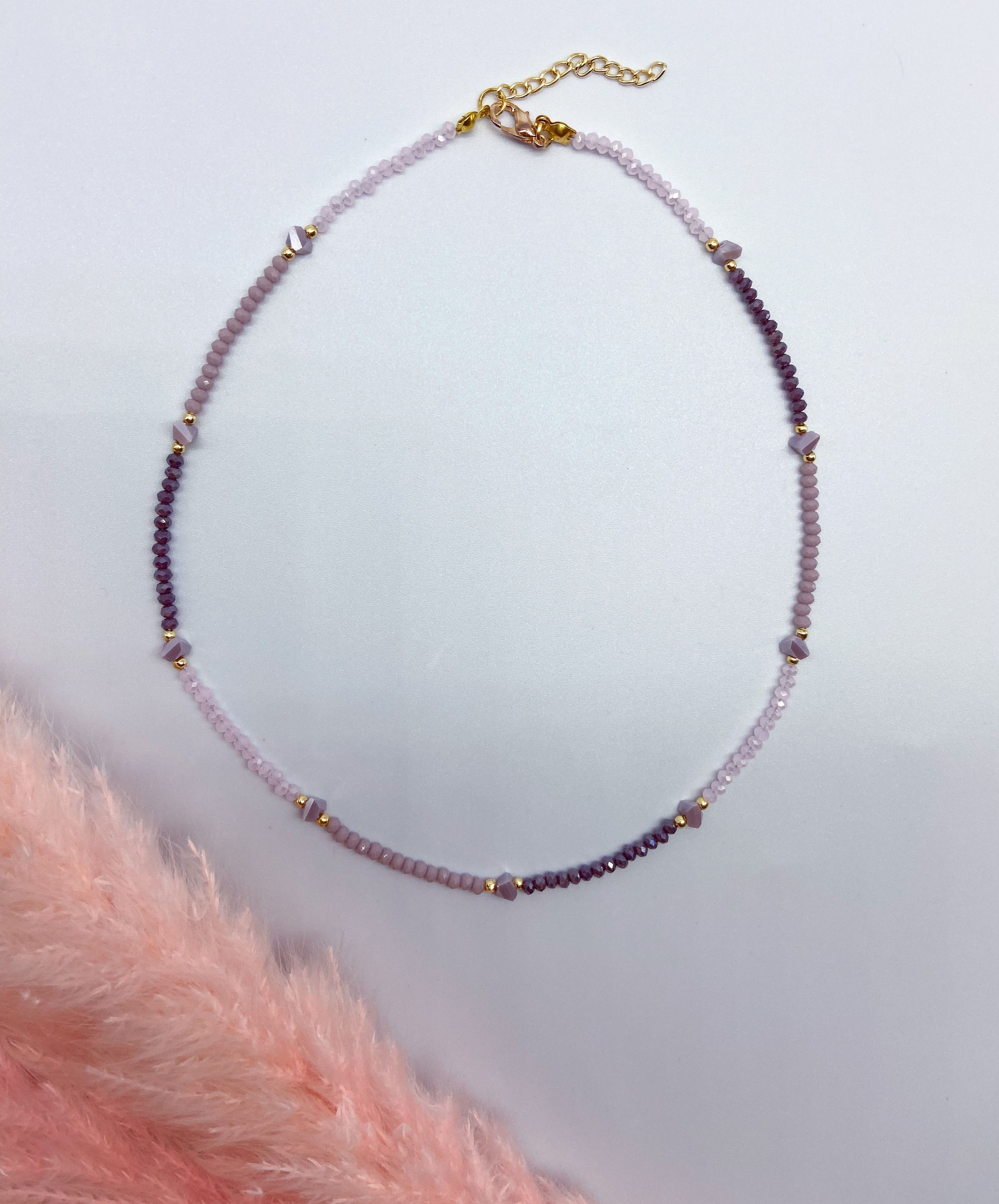 CATALEYA NECKLACE - PURPLE ' - ' ΜΕ ΧΑΝΤΡΕΣ