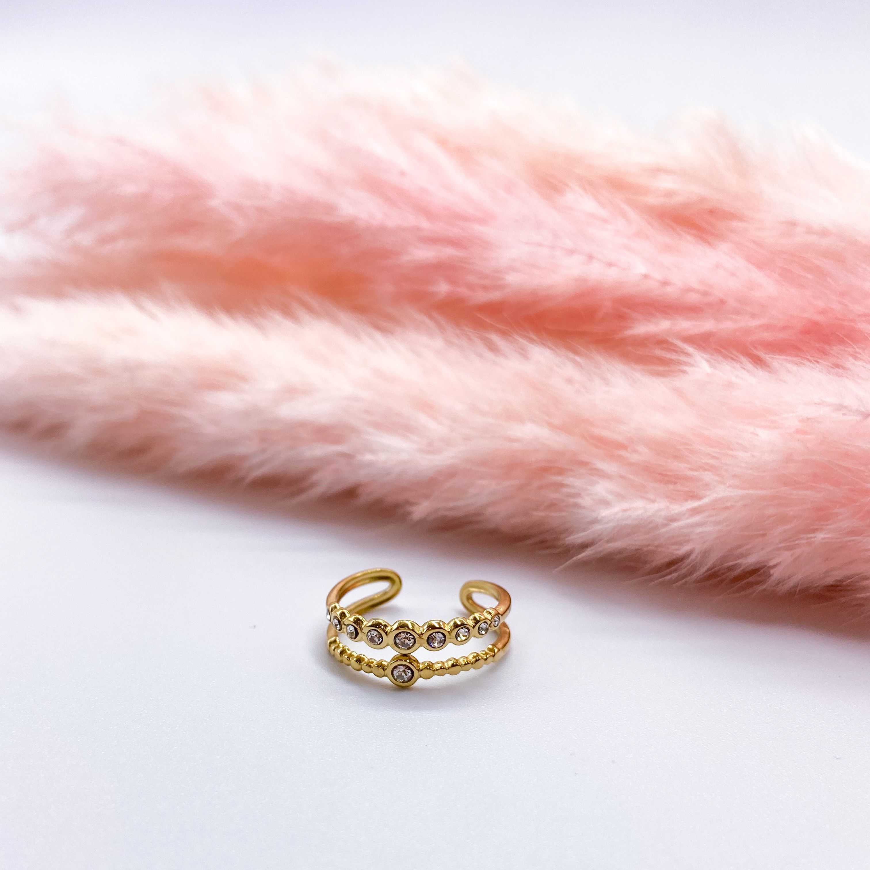 THAILAND RING - GOLD & WHITE 