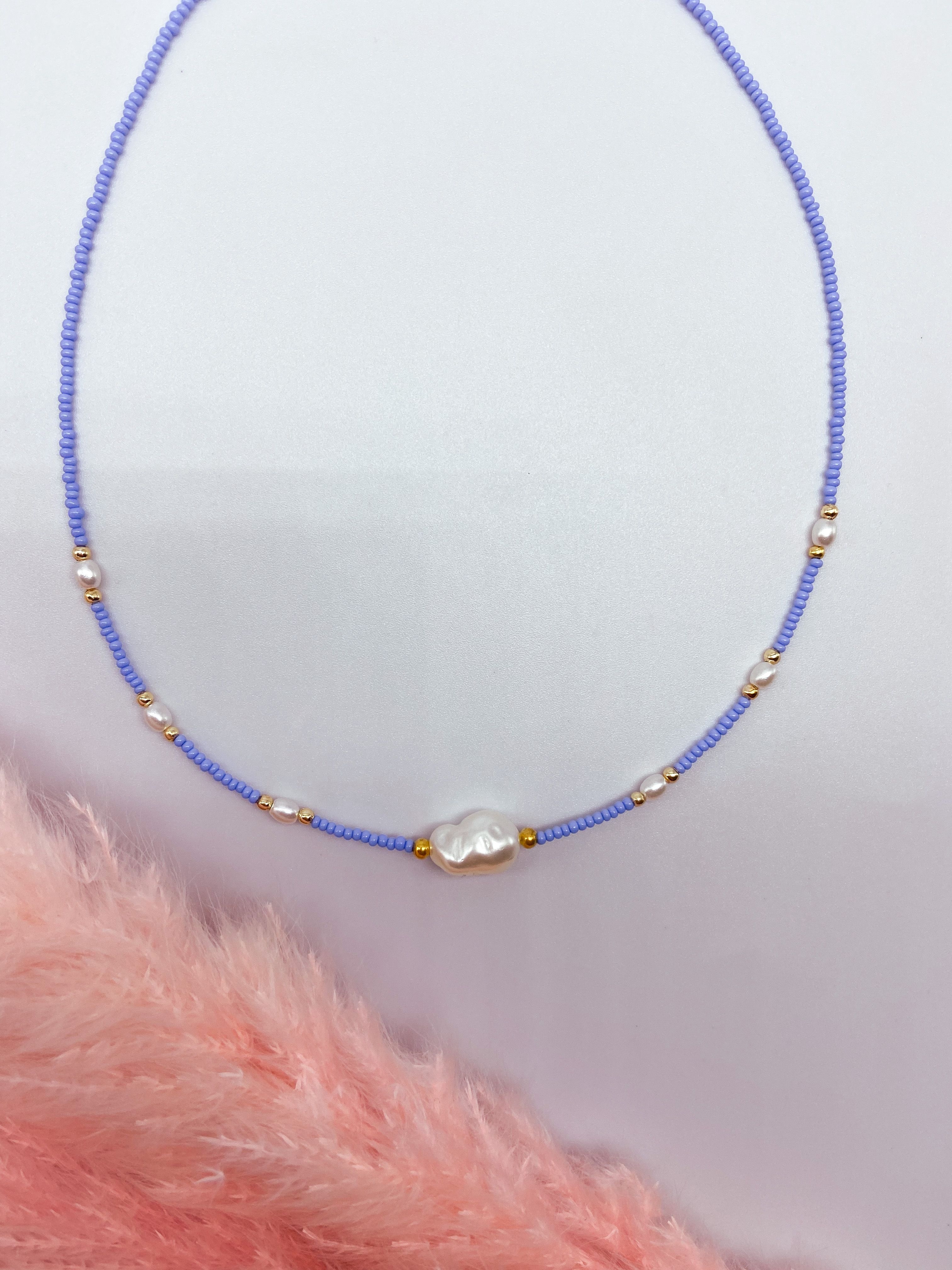 DEVENNY NECKLACE - PURPLE ' - ' ΜΕ ΧΑΝΤΡΕΣ
