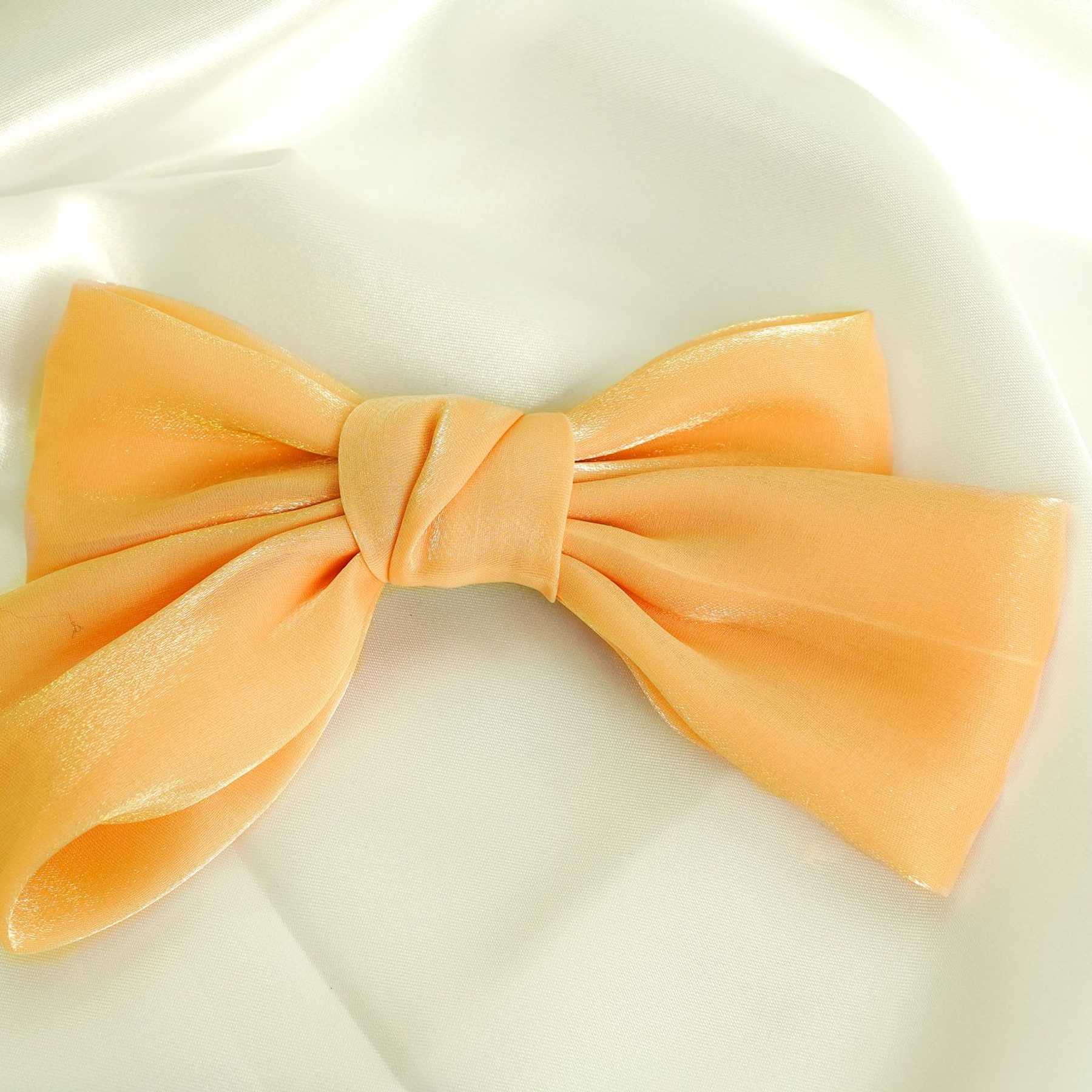 FELICIA HAIR BOW - GLITTER ORANGE