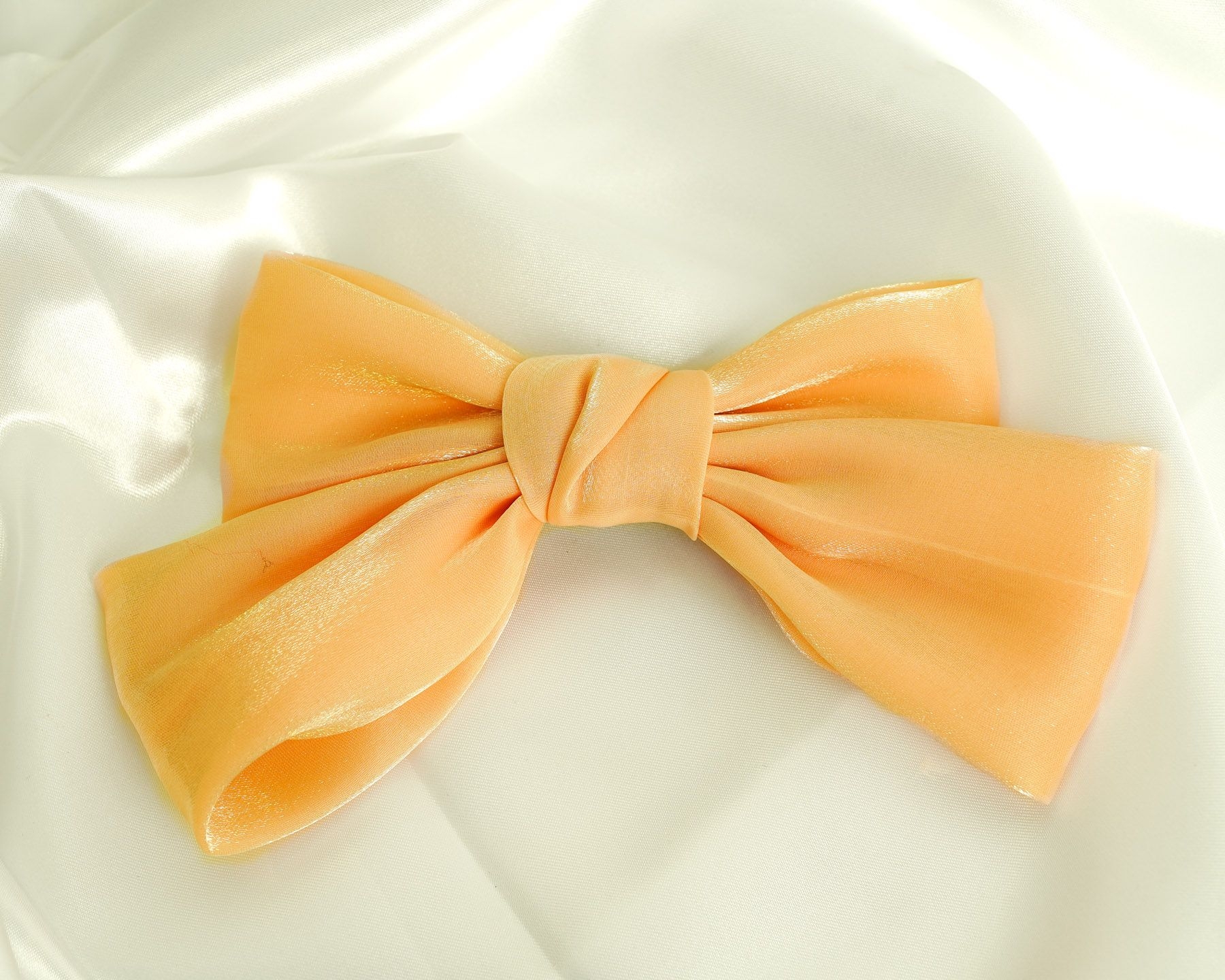FELICIA HAIR BOW - GLITTER ORANGE ' - ' ΚΛΙΠ  ΜΑΛΛΙΩΝ