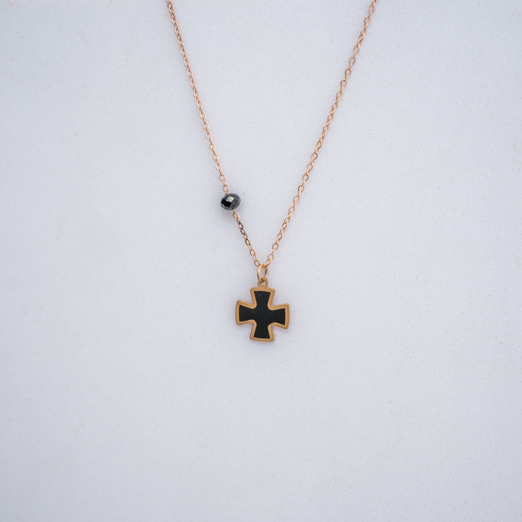 CROSS NECKLACE - ROSE GOLD ' - ' ΣΤΑΥΡΟΙ