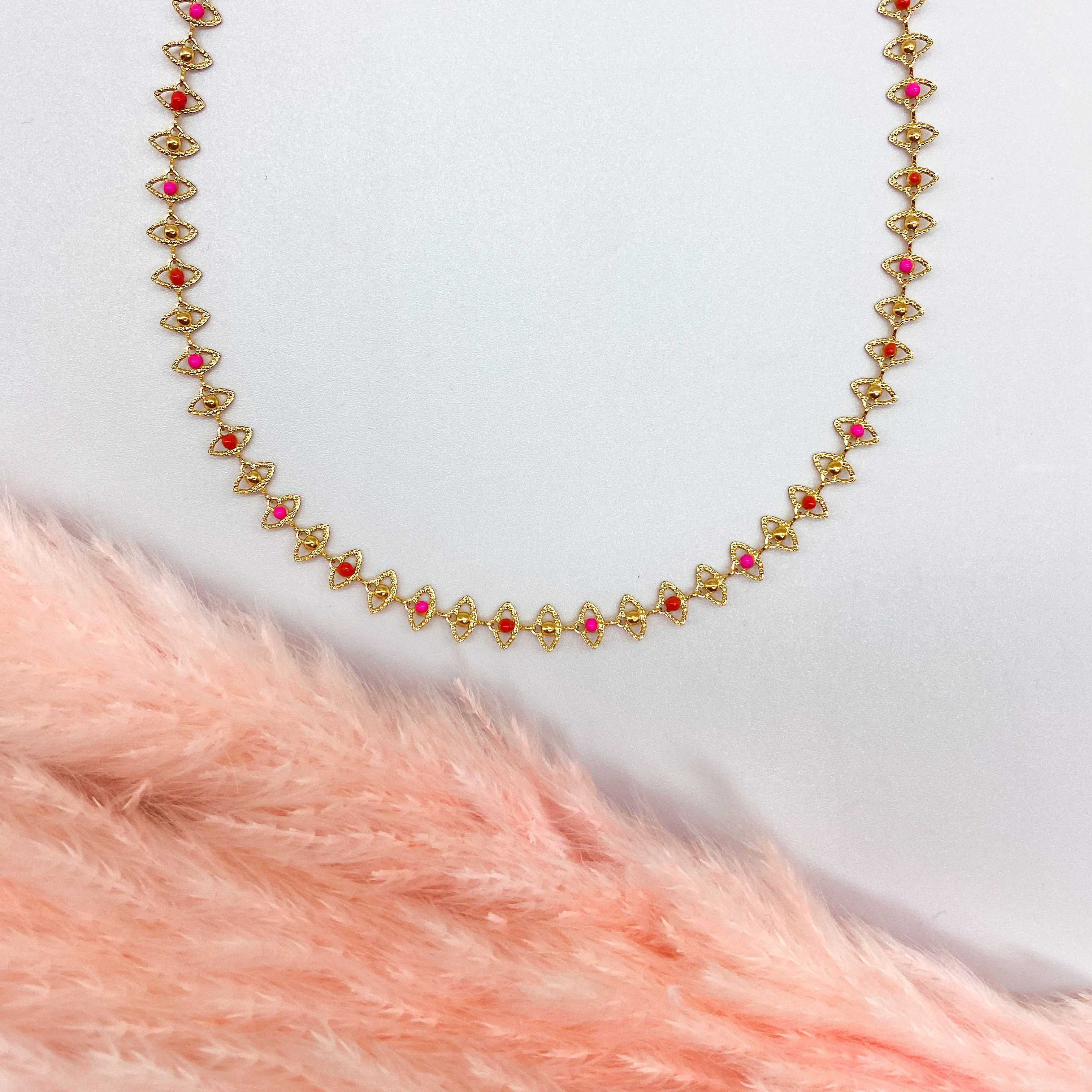 LAVENDER NECKLACE - FUCHSIA 