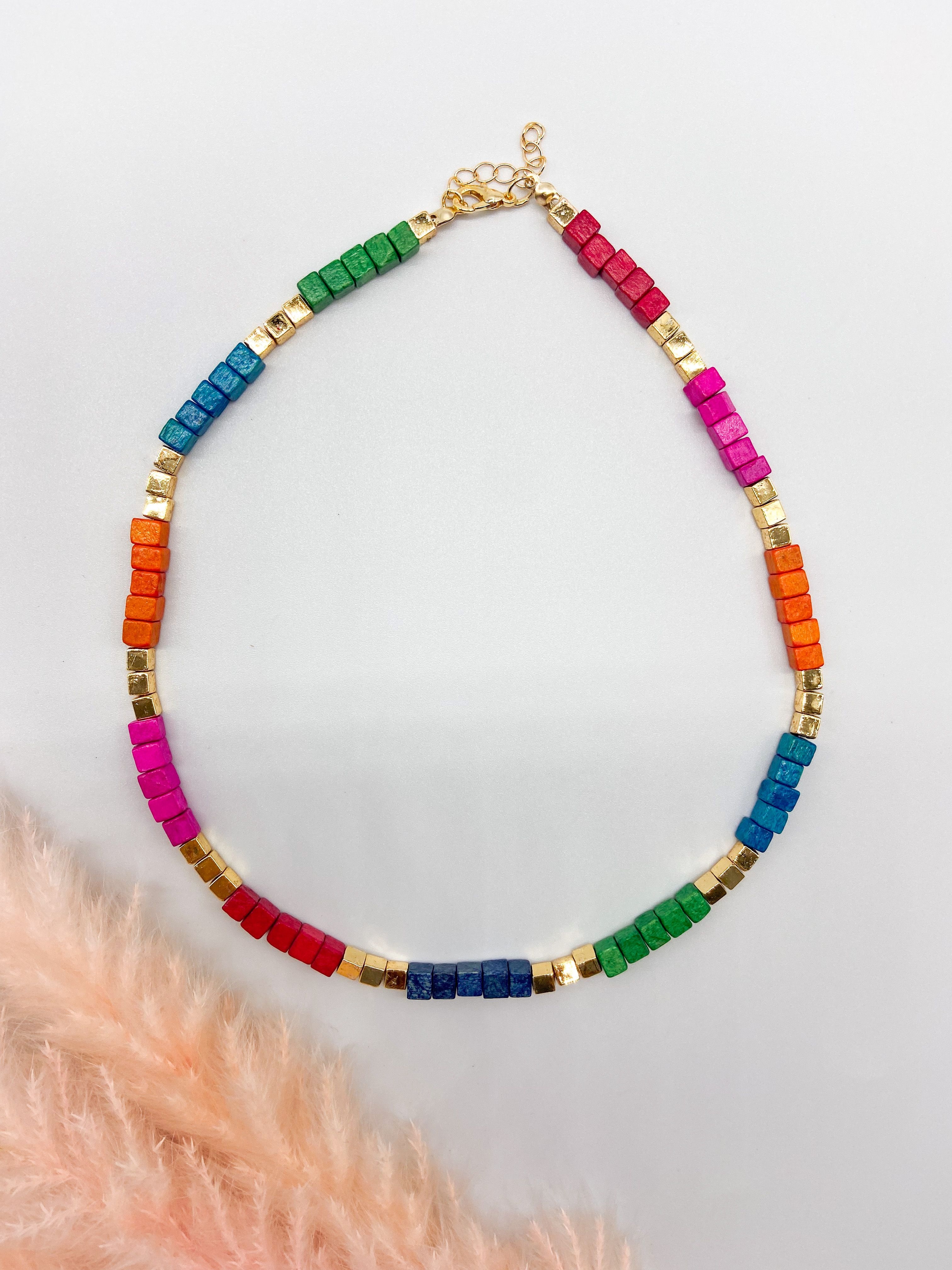 SKOPELOS NECKLACE - COLOURFUL ' - ' ΜΕ ΧΑΝΤΡΕΣ