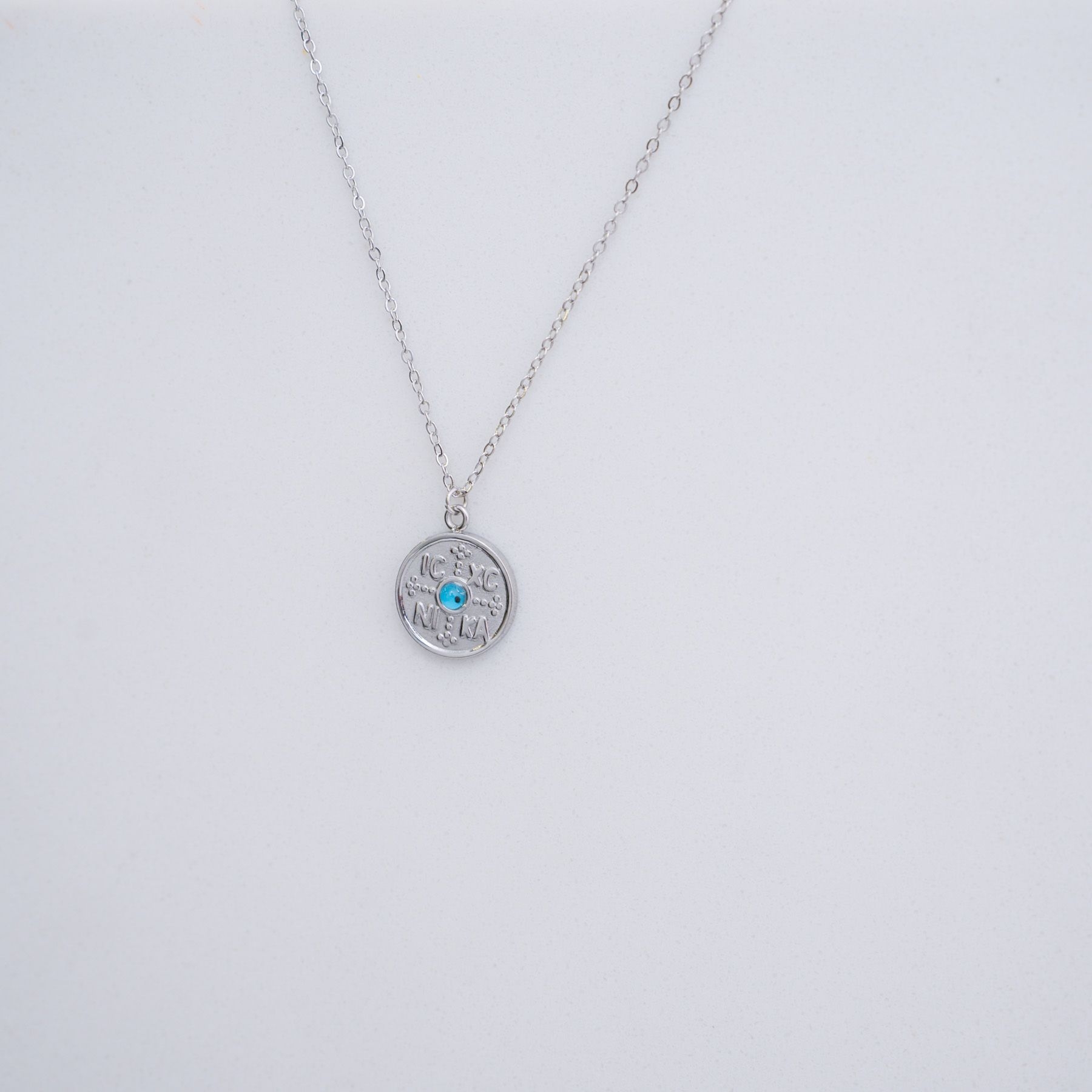 ΚΩΝΣΤΑΝΤΙΝΑΤΟ NECKLACE - SILVER & BLUE ' - ' ΚΩΝΣΤΑΝΤΙΝΑΤΑ