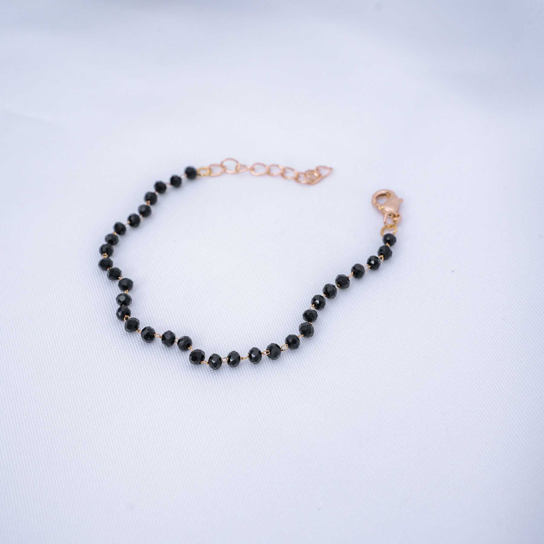 SHIRIN BRACELET - ROSE GOLD & BLACK 
