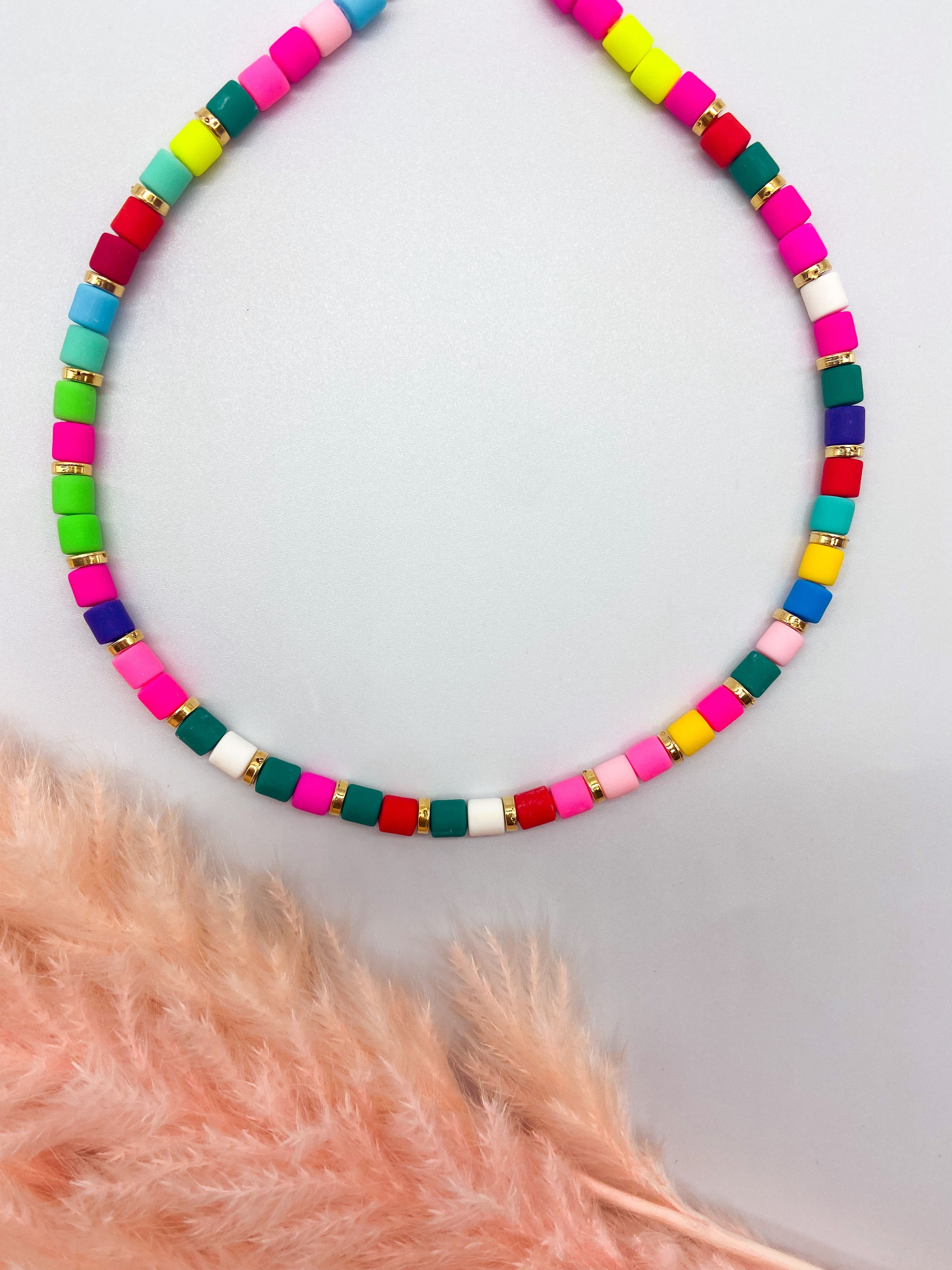 TRINIDAD NECKLACE - COLOURFUL ' - ' ΜΕ ΧΑΝΤΡΕΣ