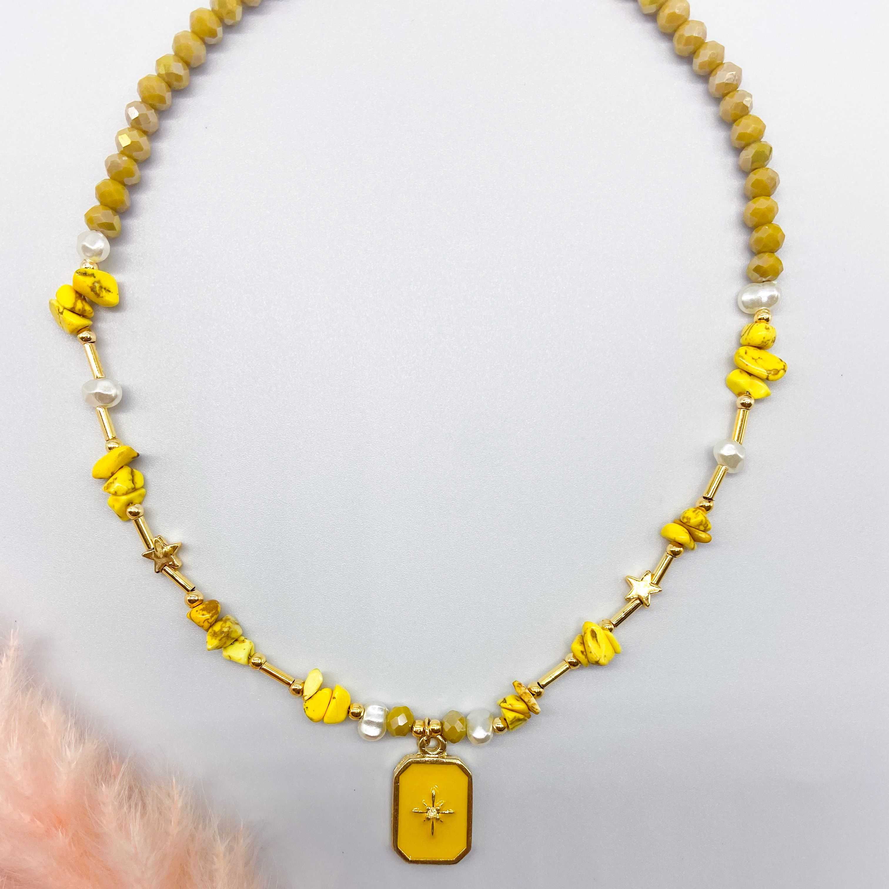 SANTORINI NECKLACE - YELLOW 