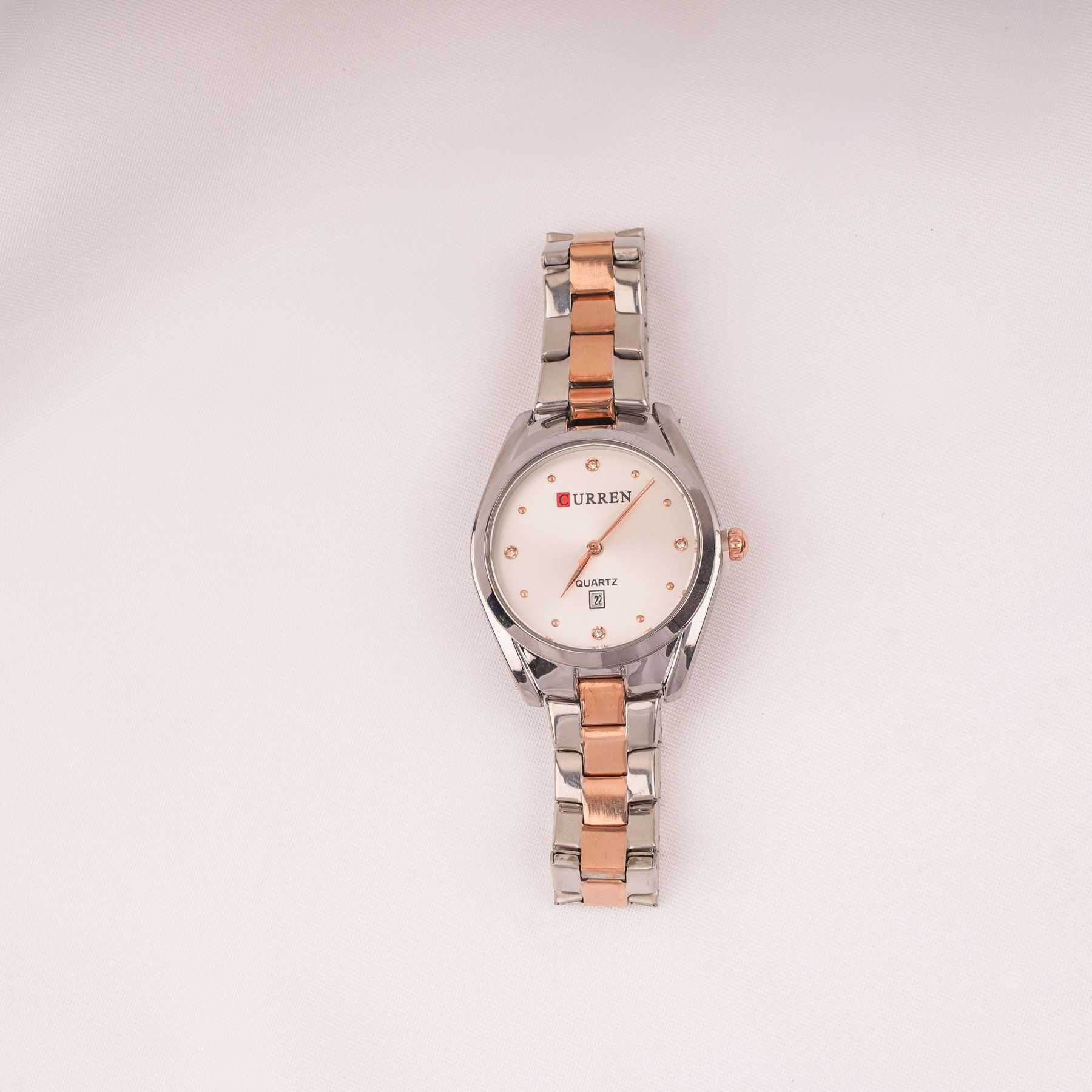 CURREN WATCH - SILVER & ROSE GOLD