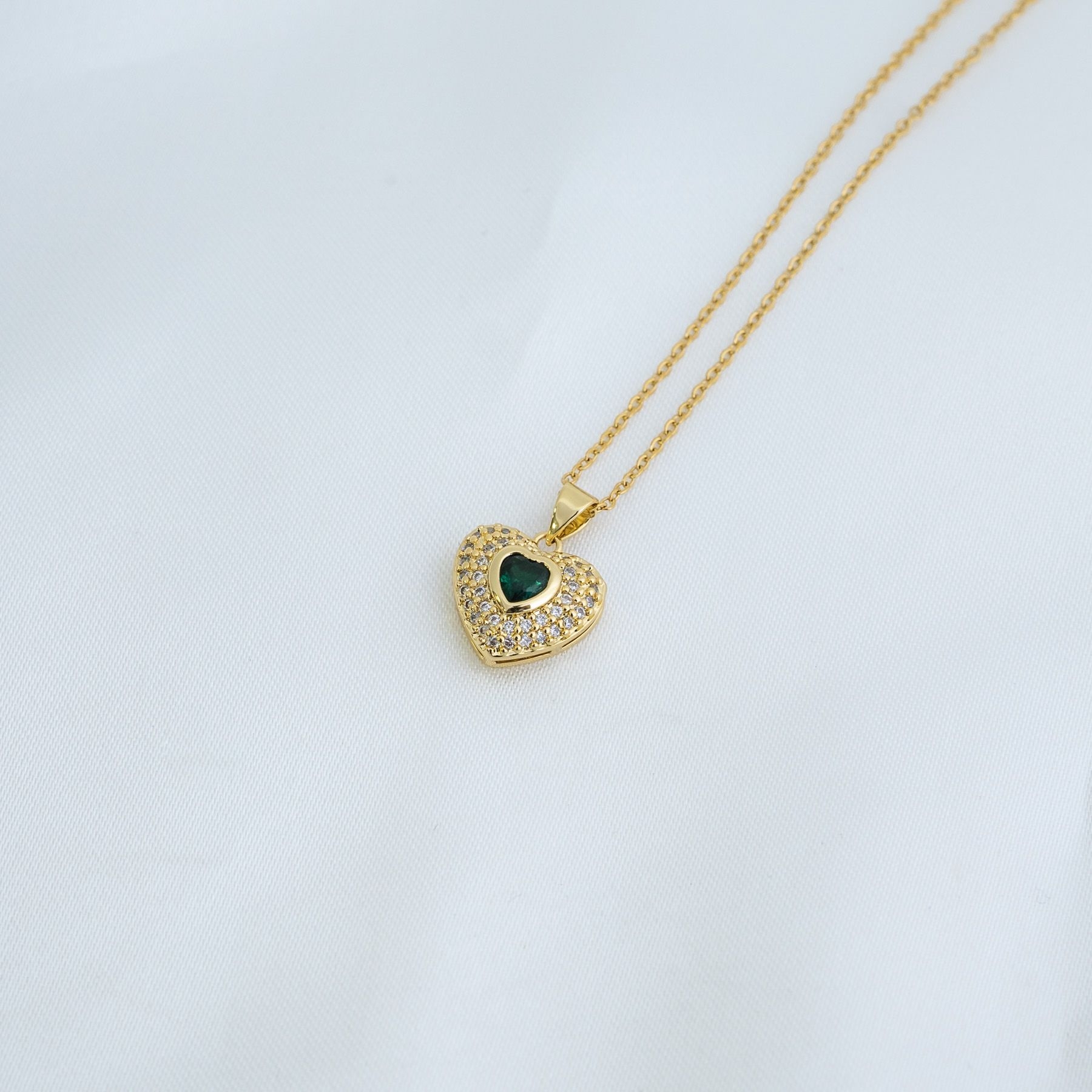 MY EVERYTHING NECKLACE - GOLD & GREEN ' - ' ΜΕΝΤΑΓΙΟΝ