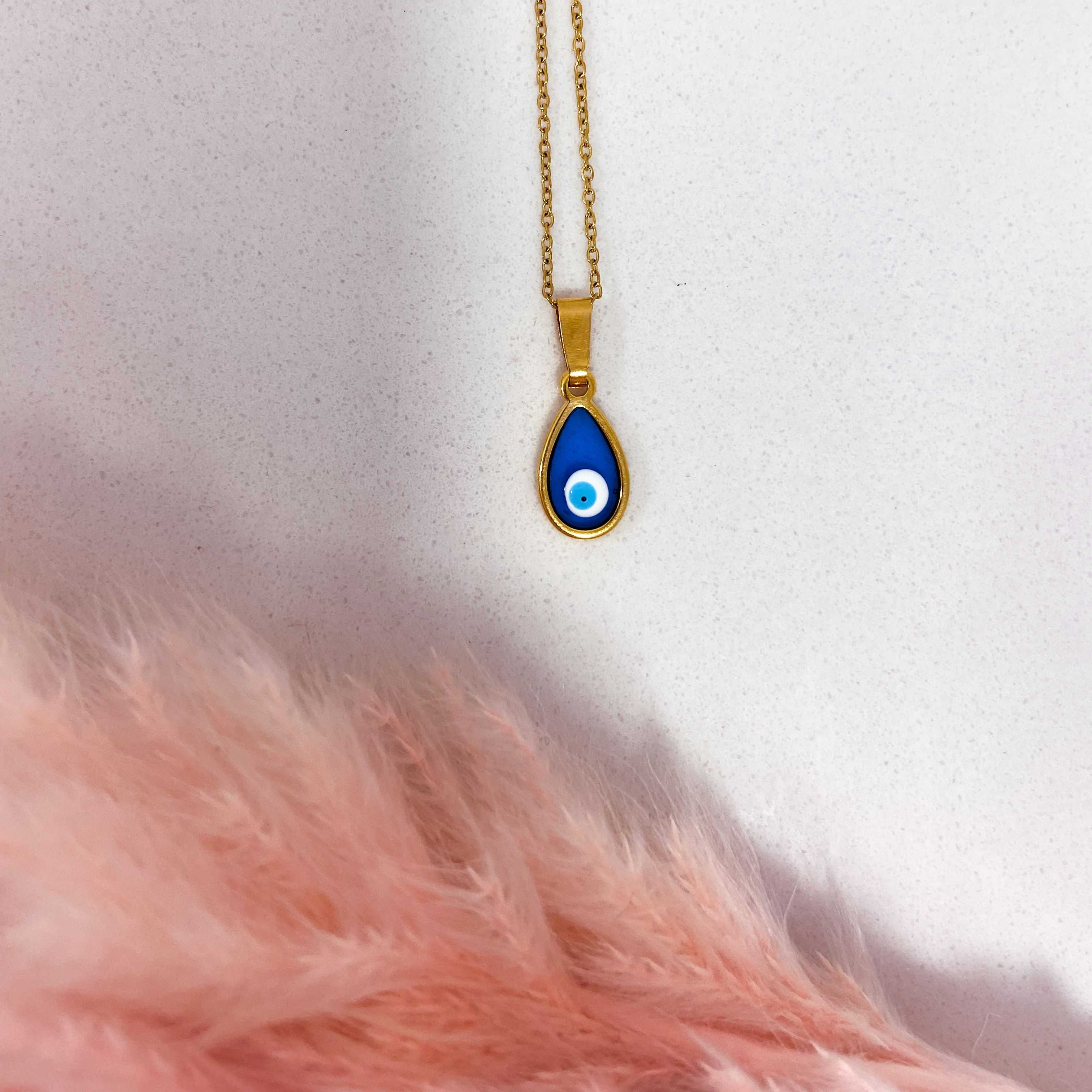 STAGONA NECKLACE - GOLD & BLUE 