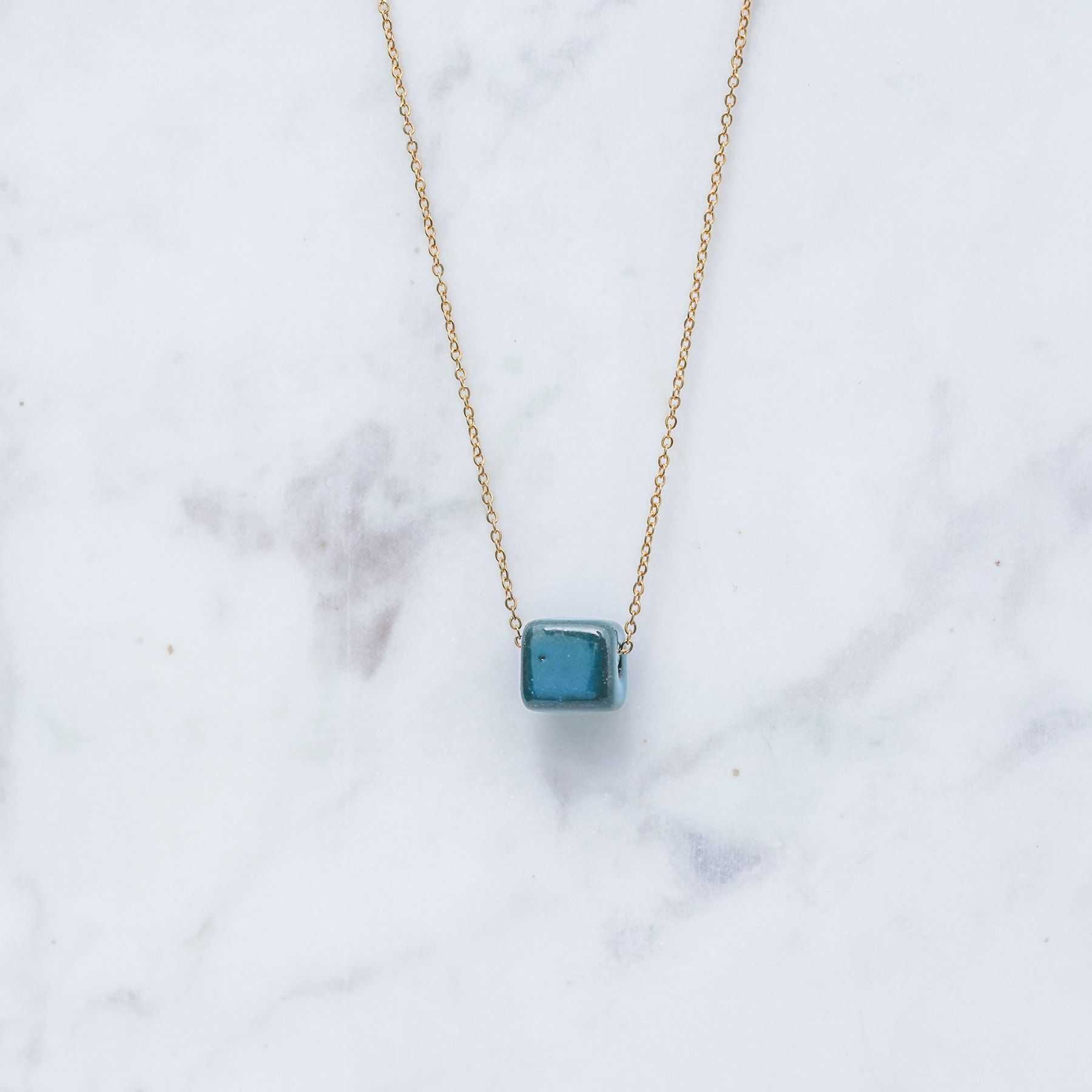 KIVOS NECKLACE MINI - GOLD & DEEP BLUE