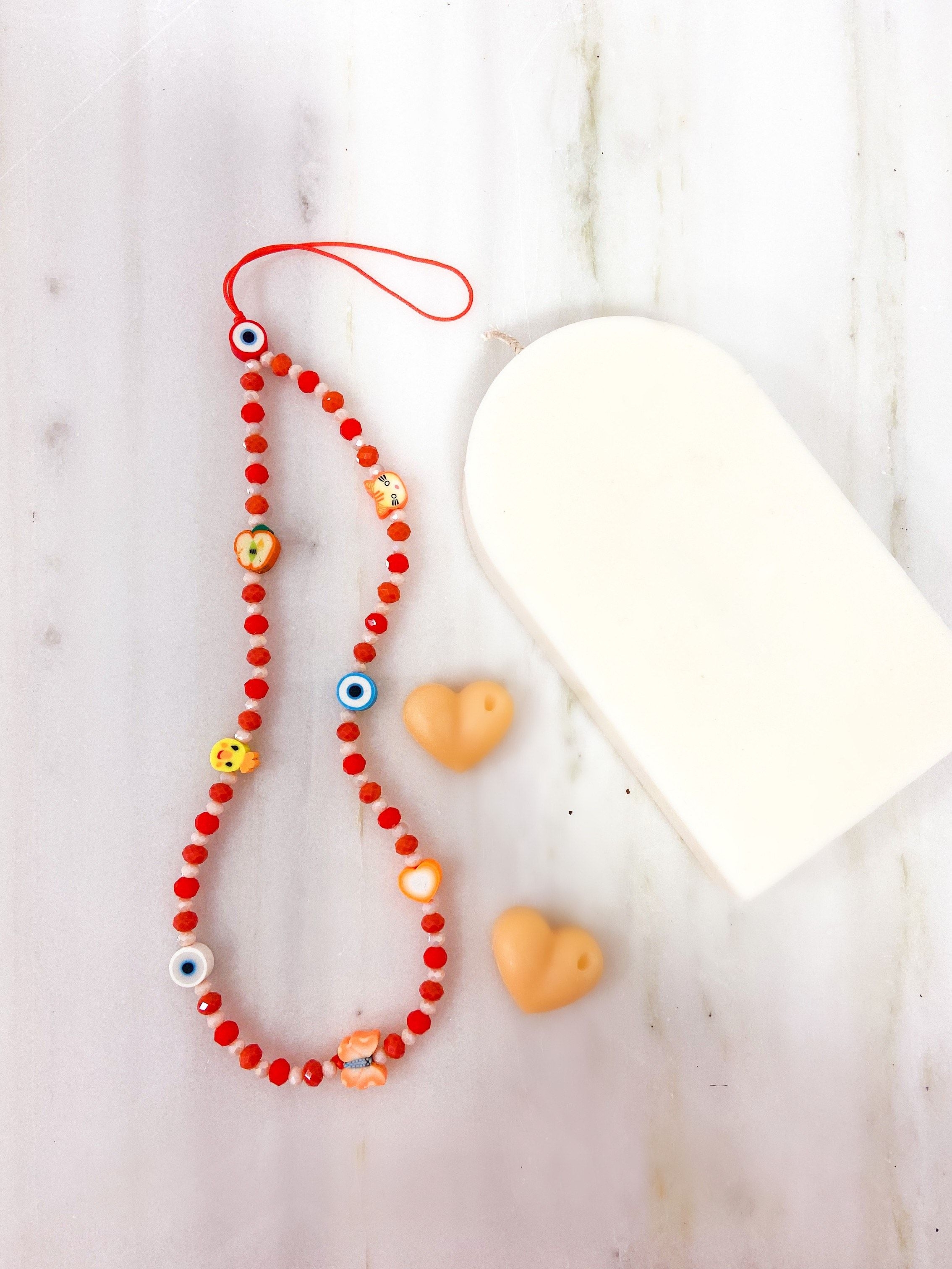 SUMMERTIME PHONE STRAP - RED ' - ' ΑΛΥΣΙΔΕΣ ΚΙΝΗΤΟΥ