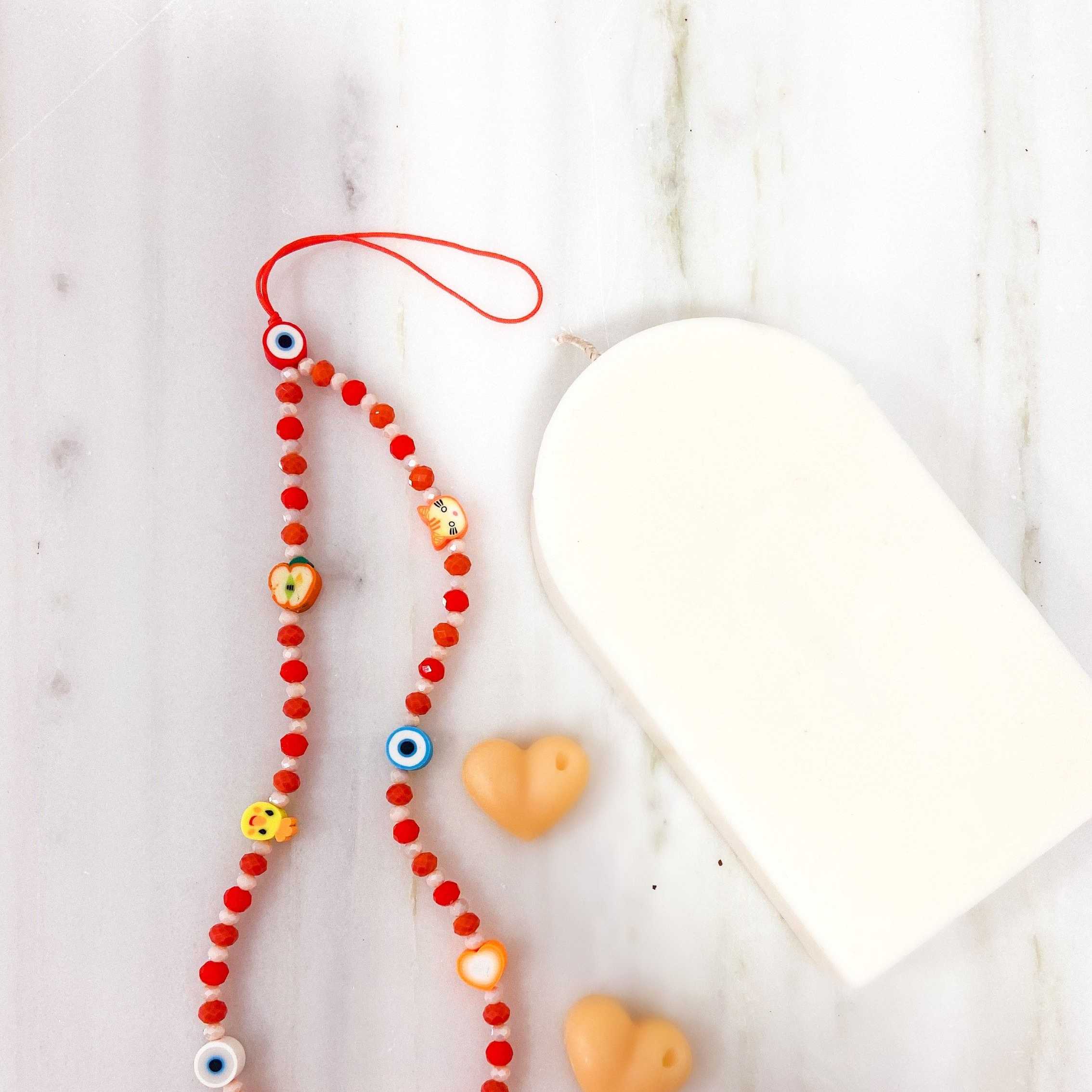 SUMMERTIME PHONE STRAP - RED