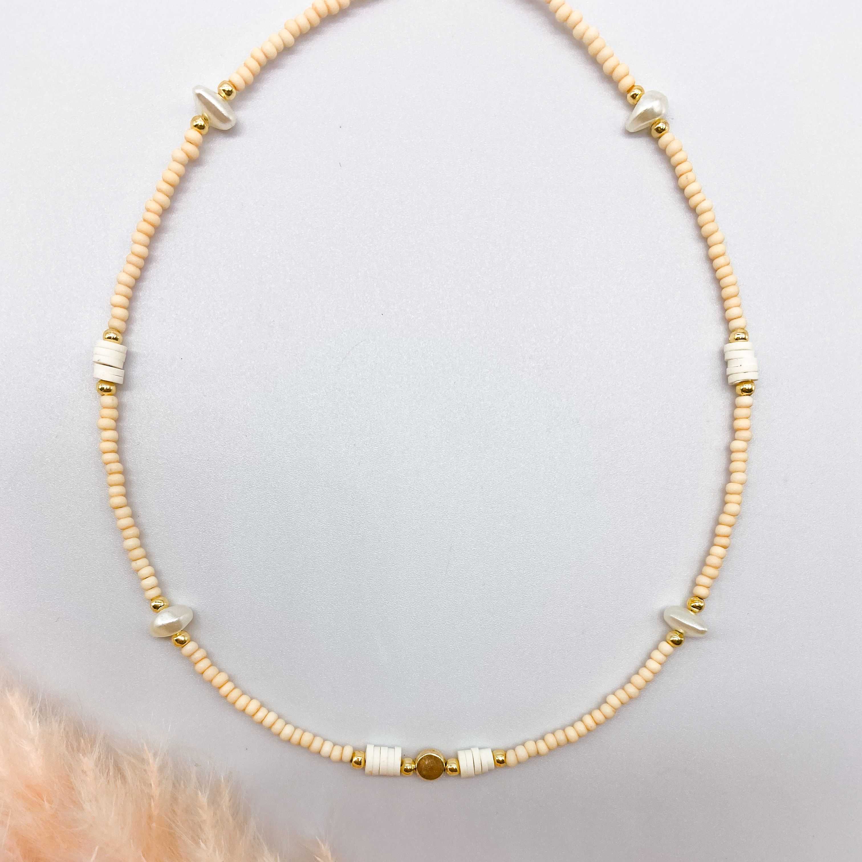 SUNSHINE NECKLACE - BEIGE 
