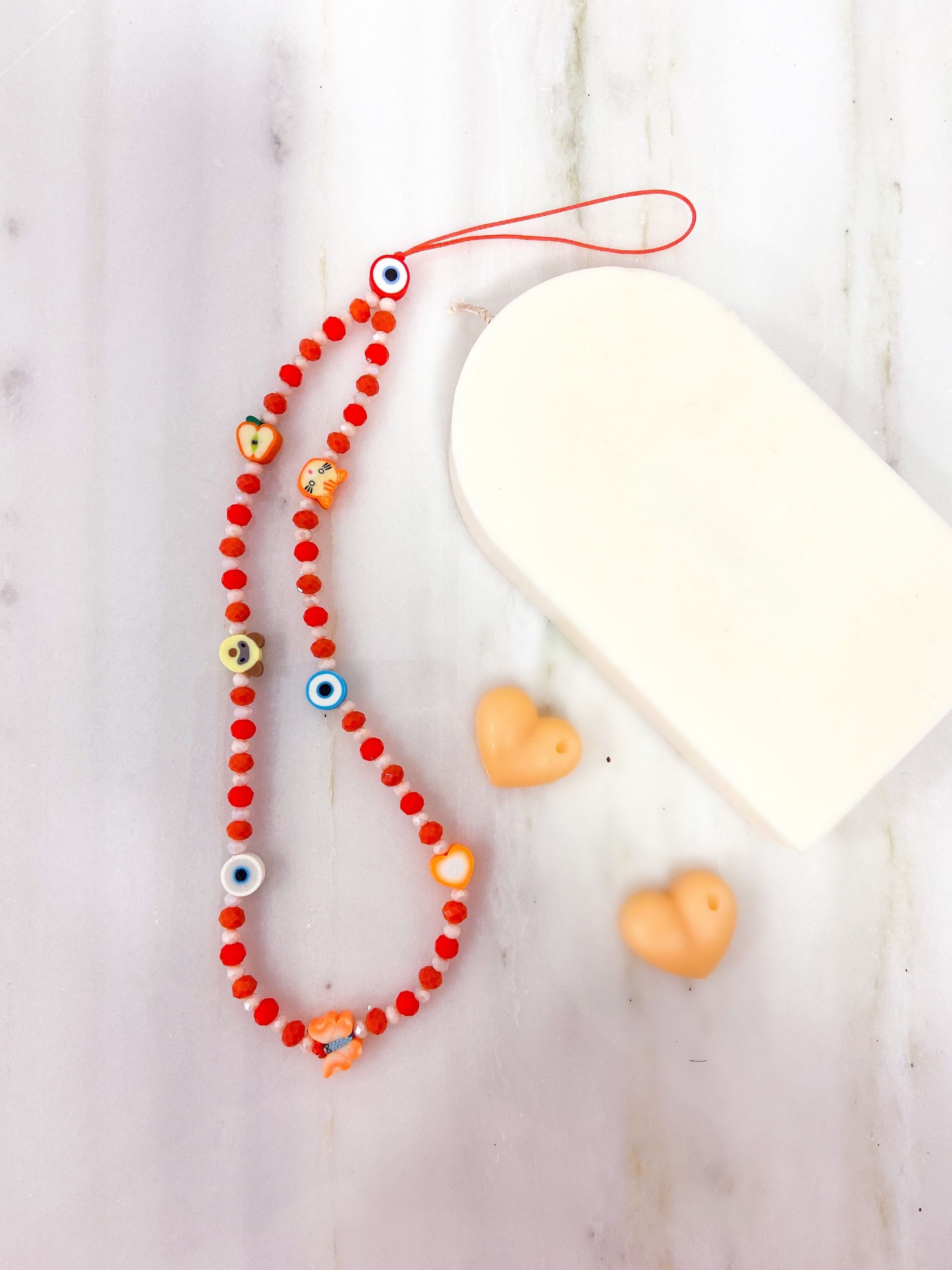 ICE CREAM PHONE STRAP - RED ' - ' ΑΛΥΣΙΔΕΣ ΚΙΝΗΤΟΥ