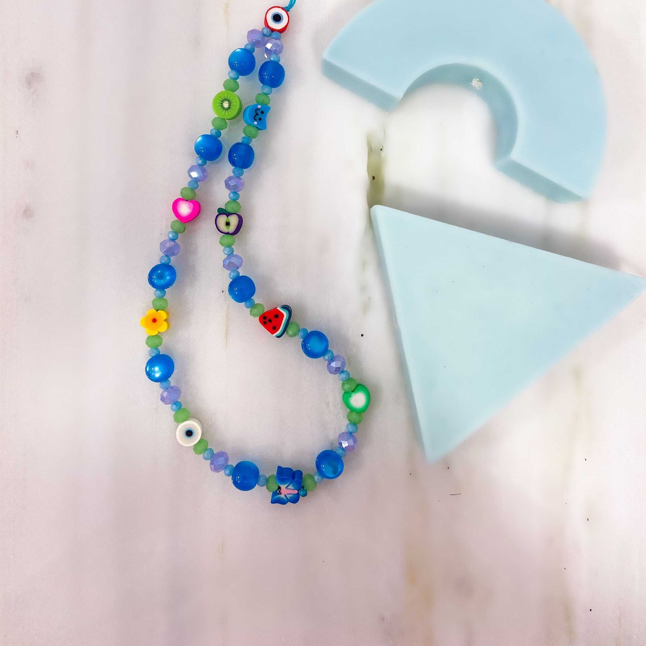 SUMMER WAVES PHONE STRAP - BLUE