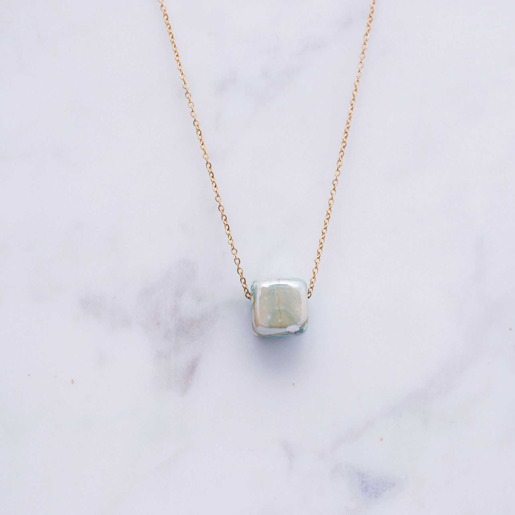 KIVOS NECKLACE - GOLD & MINT