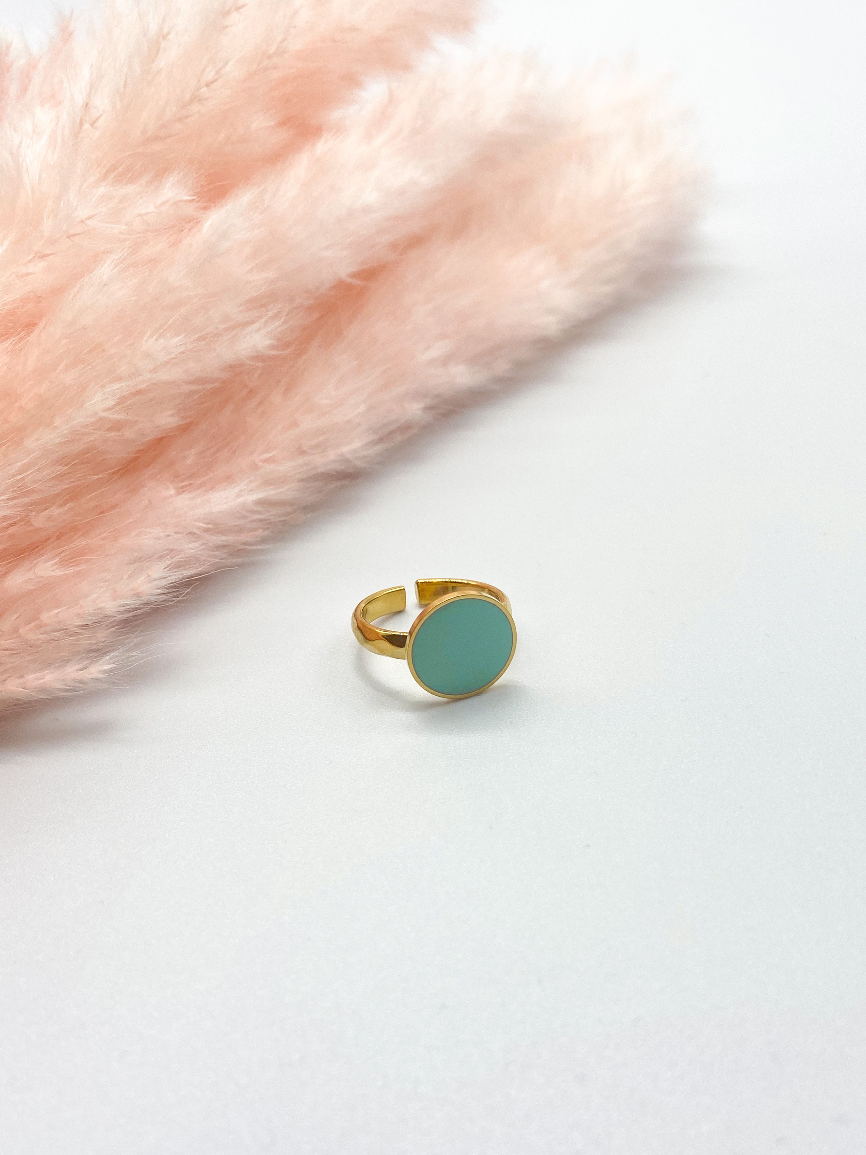 AQUA RING - GOLD & LIGHT BLUE ' - ' ΔΑΧΤΥΛΙΔΙΑ