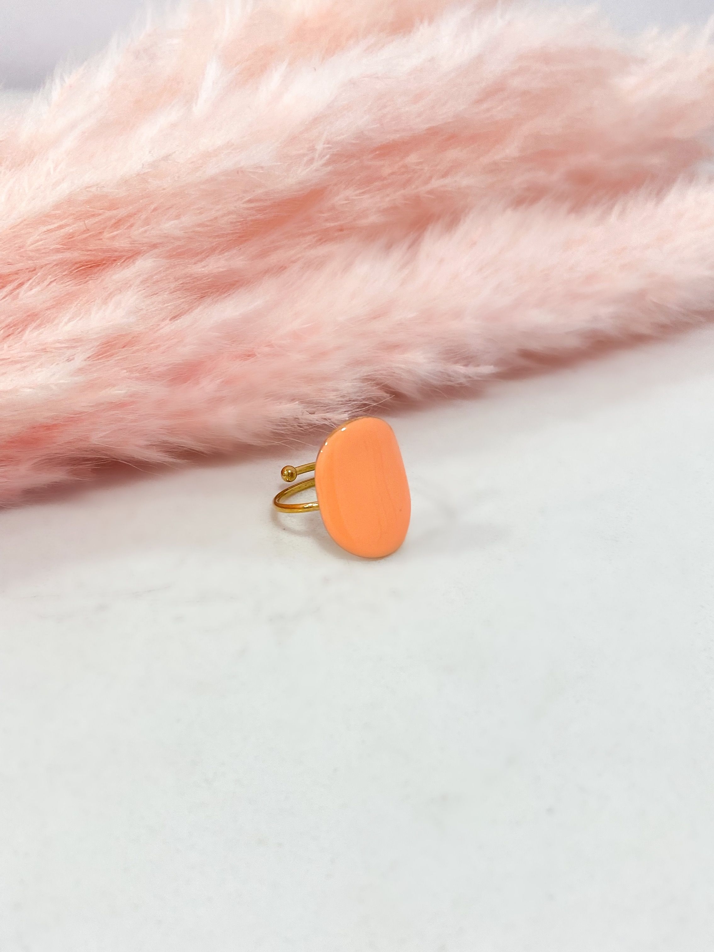 CARAMEL RING - GOLD & ORANGE ' - ' ΔΑΧΤΥΛΙΔΙΑ
