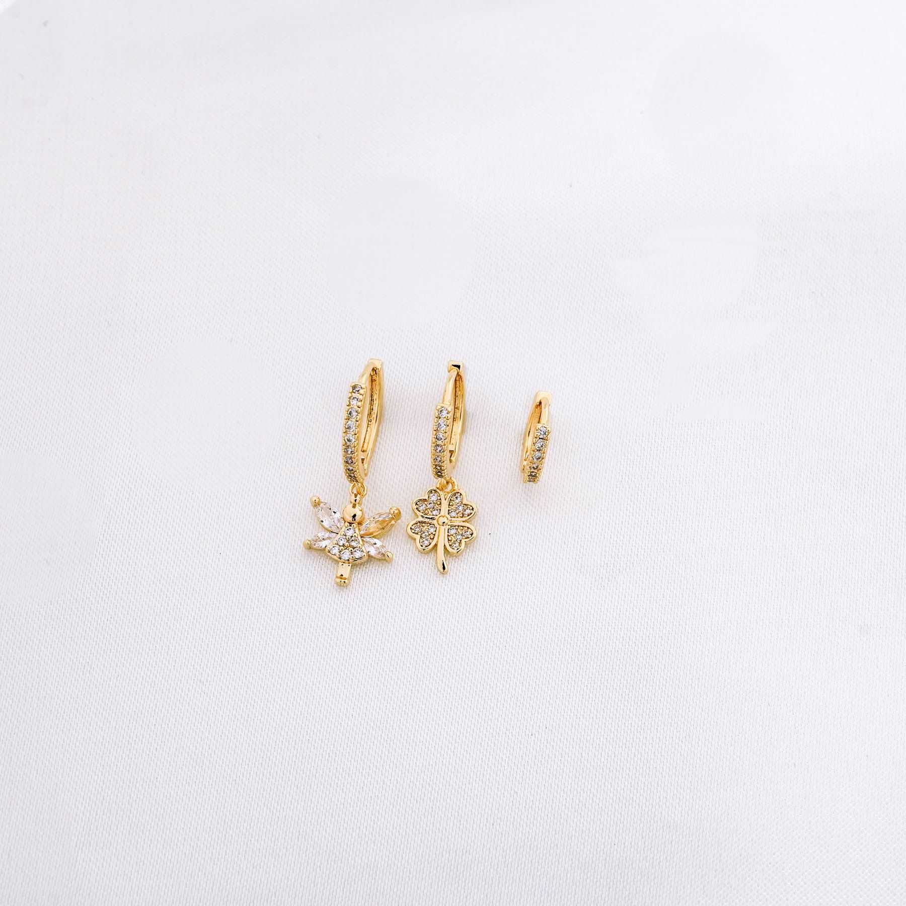 FAIRY TRIPLE EARRING SET - GOLD