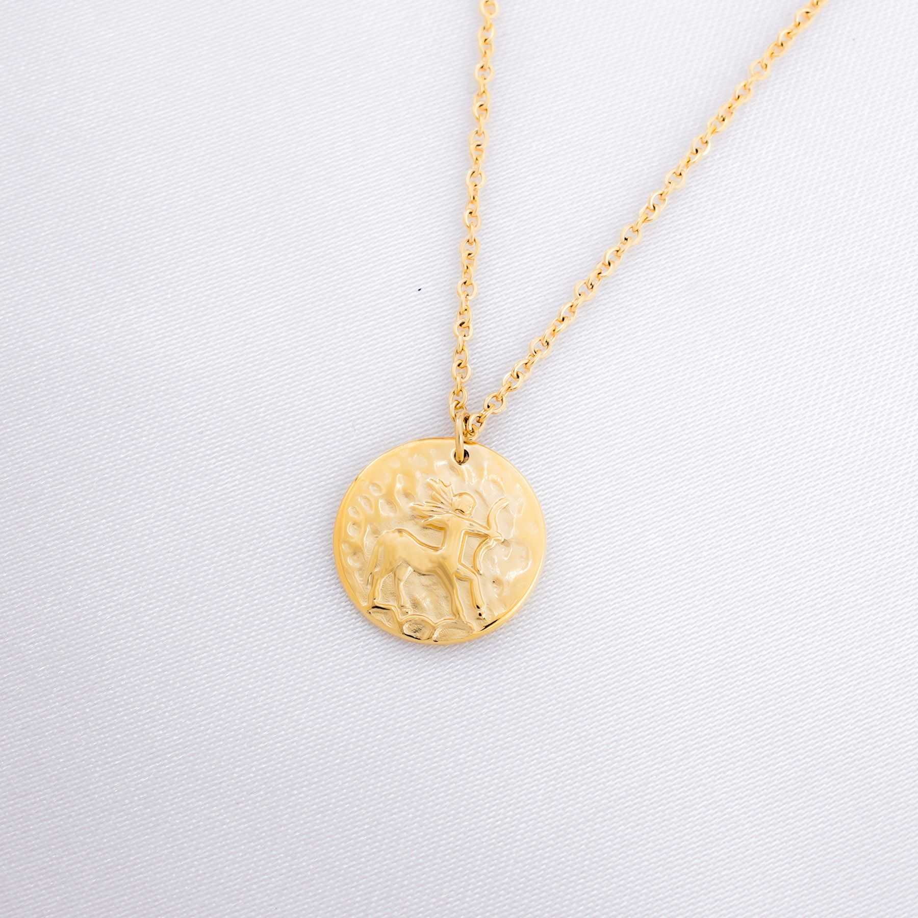 ZODIAC SIGN NECKLACE - ΤΟΞΟΤΗΣ ΧΡΥΣΟ  