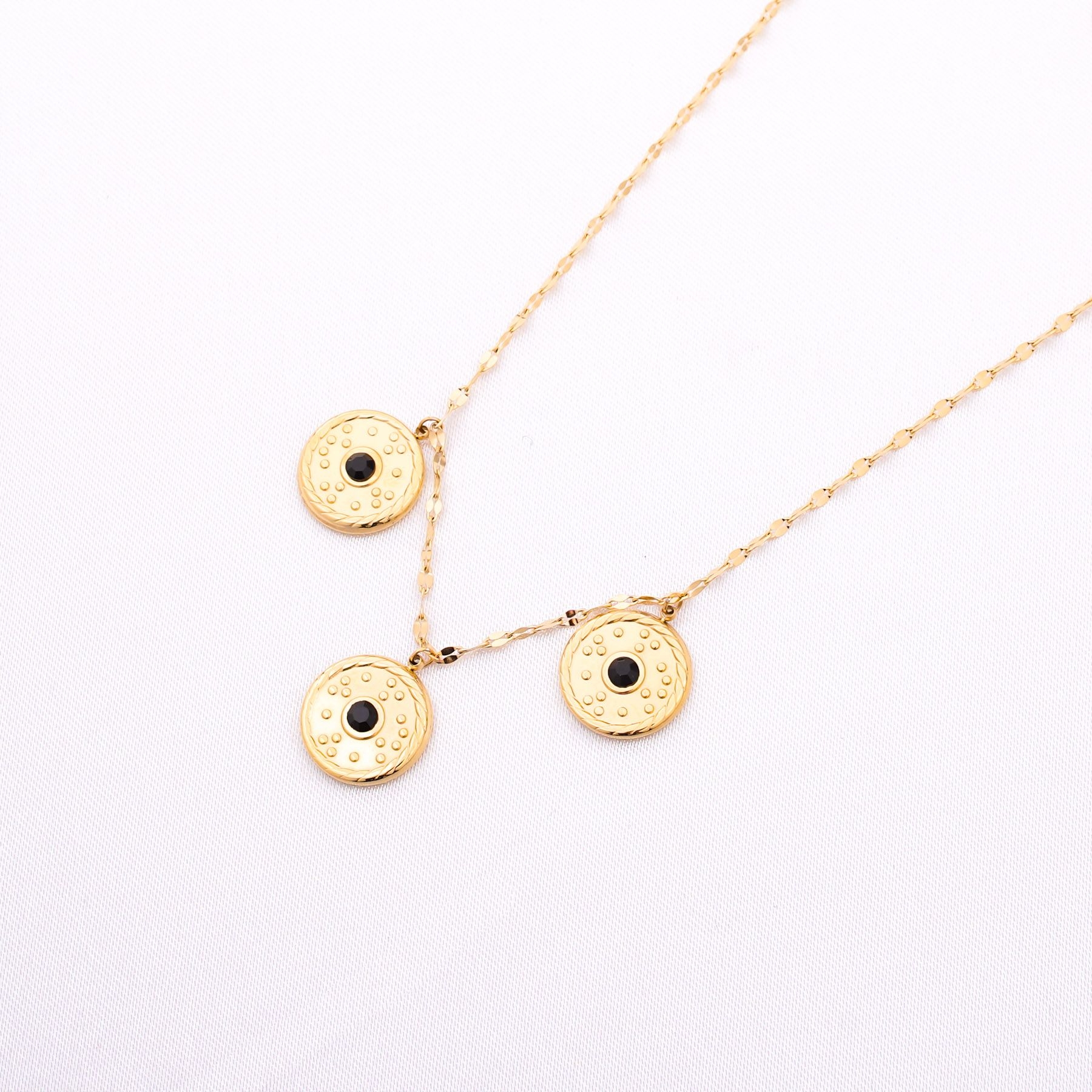 FAMILIA NECKLACE - GOLD & BLACK ' - ' ΜΕΝΤΑΓΙΟΝ