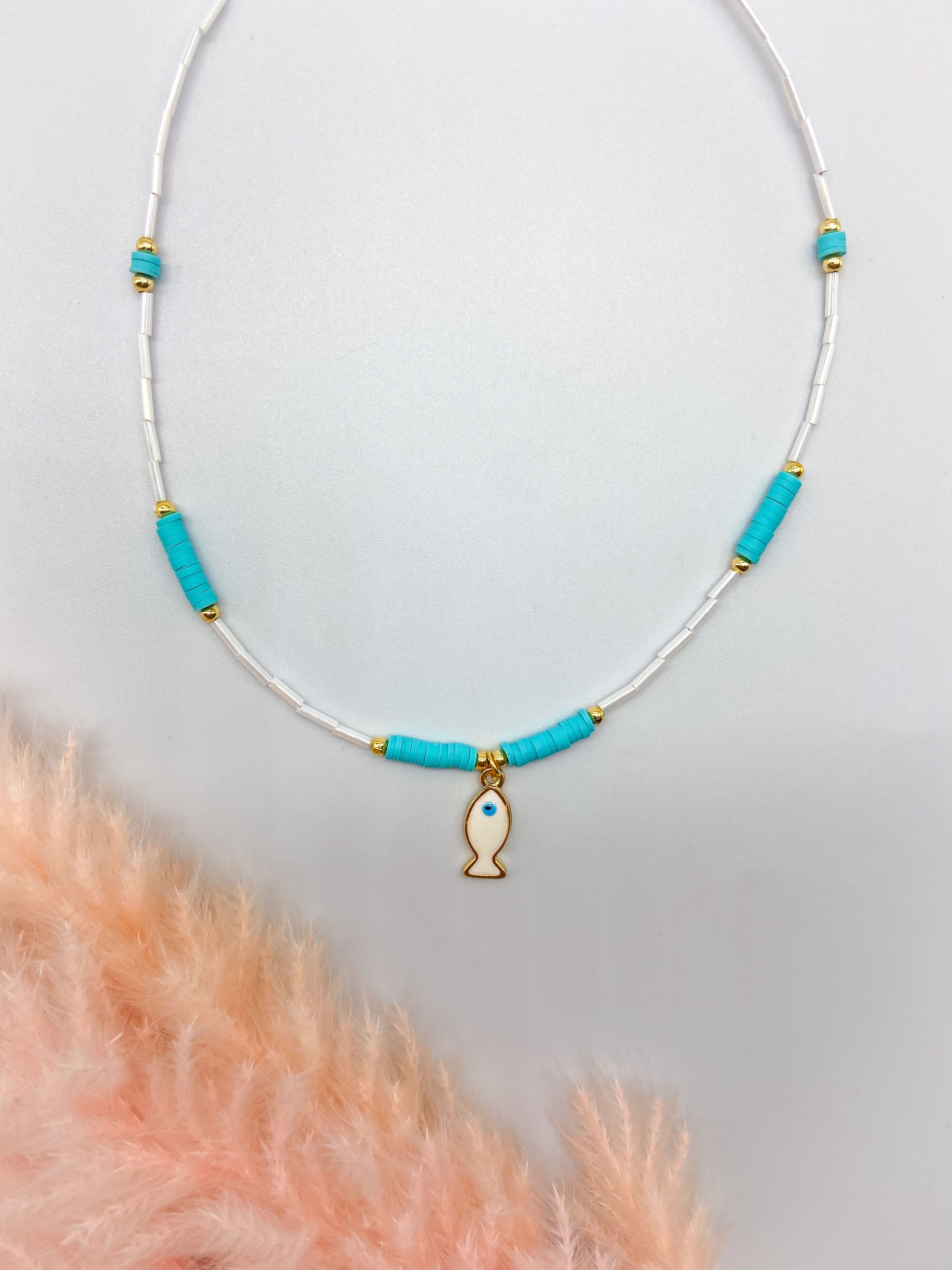 ARIEL NECKLACE - TURQUOISE ' - ' ΜΕ ΧΑΝΤΡΕΣ