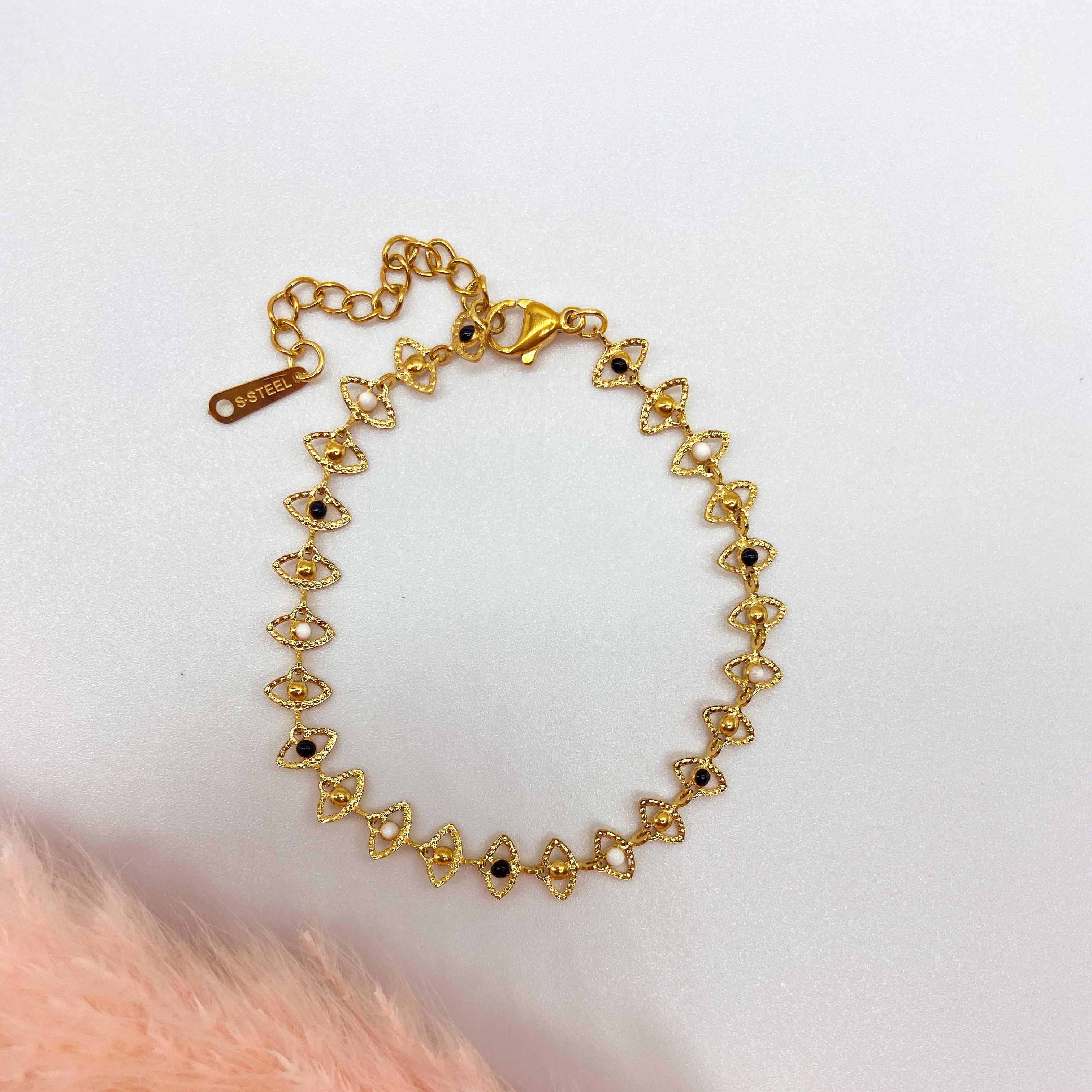 LAVENDER BRACELET - BLACK & WHITE