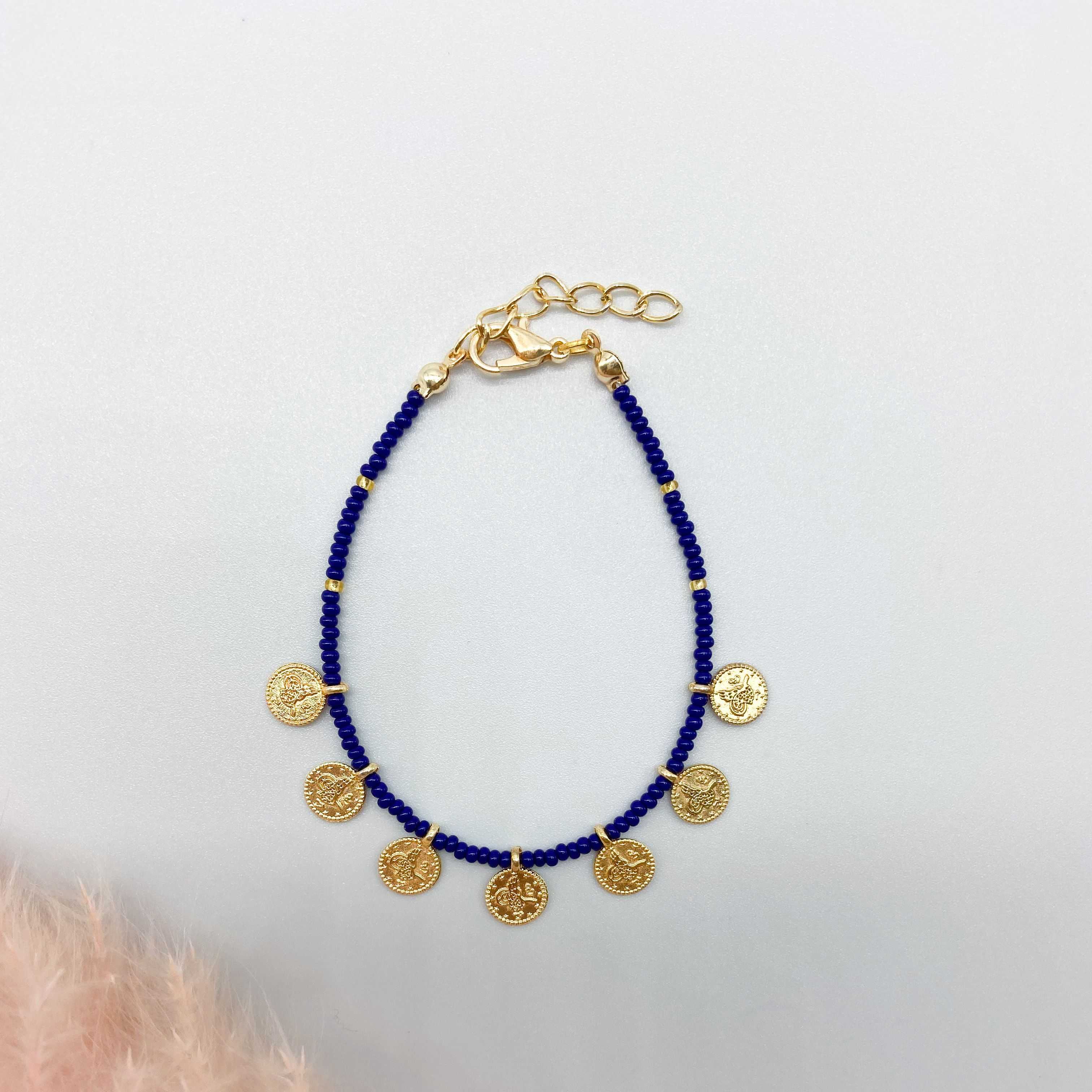 DELHI BRACELET - GOLD & BLUE