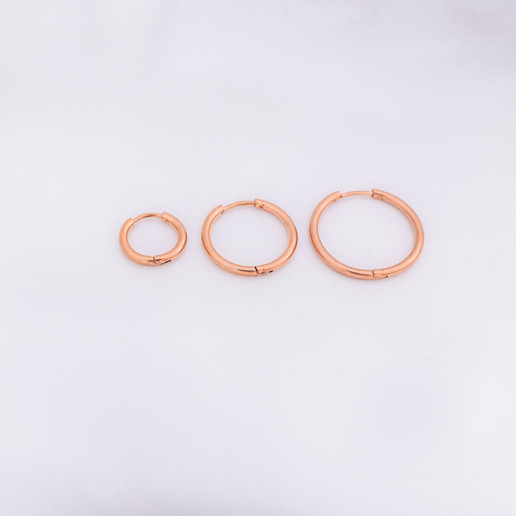 CONNIE TRIPLE HOOP SET - ROSE GOLD ' - ' ΣΕΤ ΤΡΙΑΔΕΣ