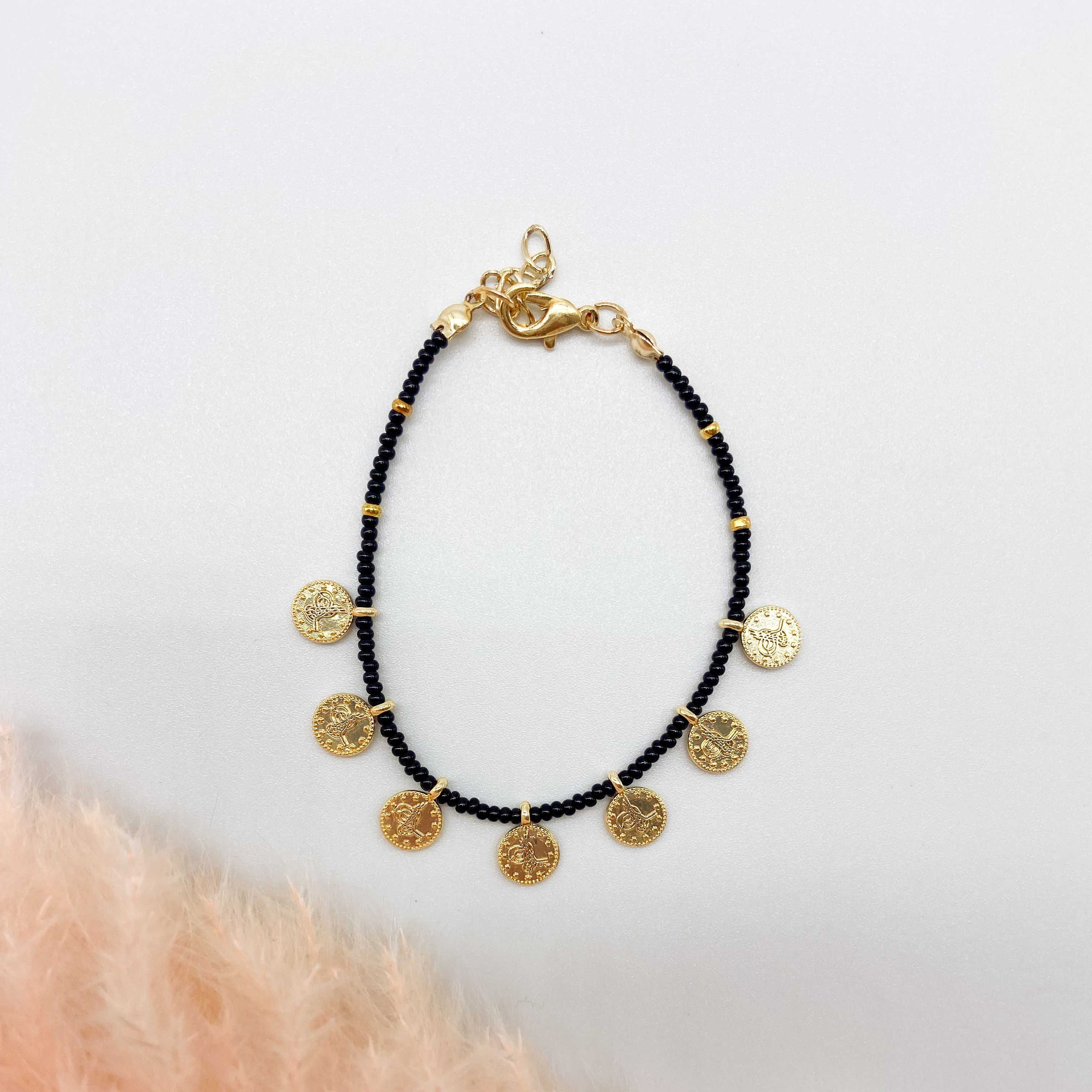 DELHI BRACELET - GOLD & BLACK 