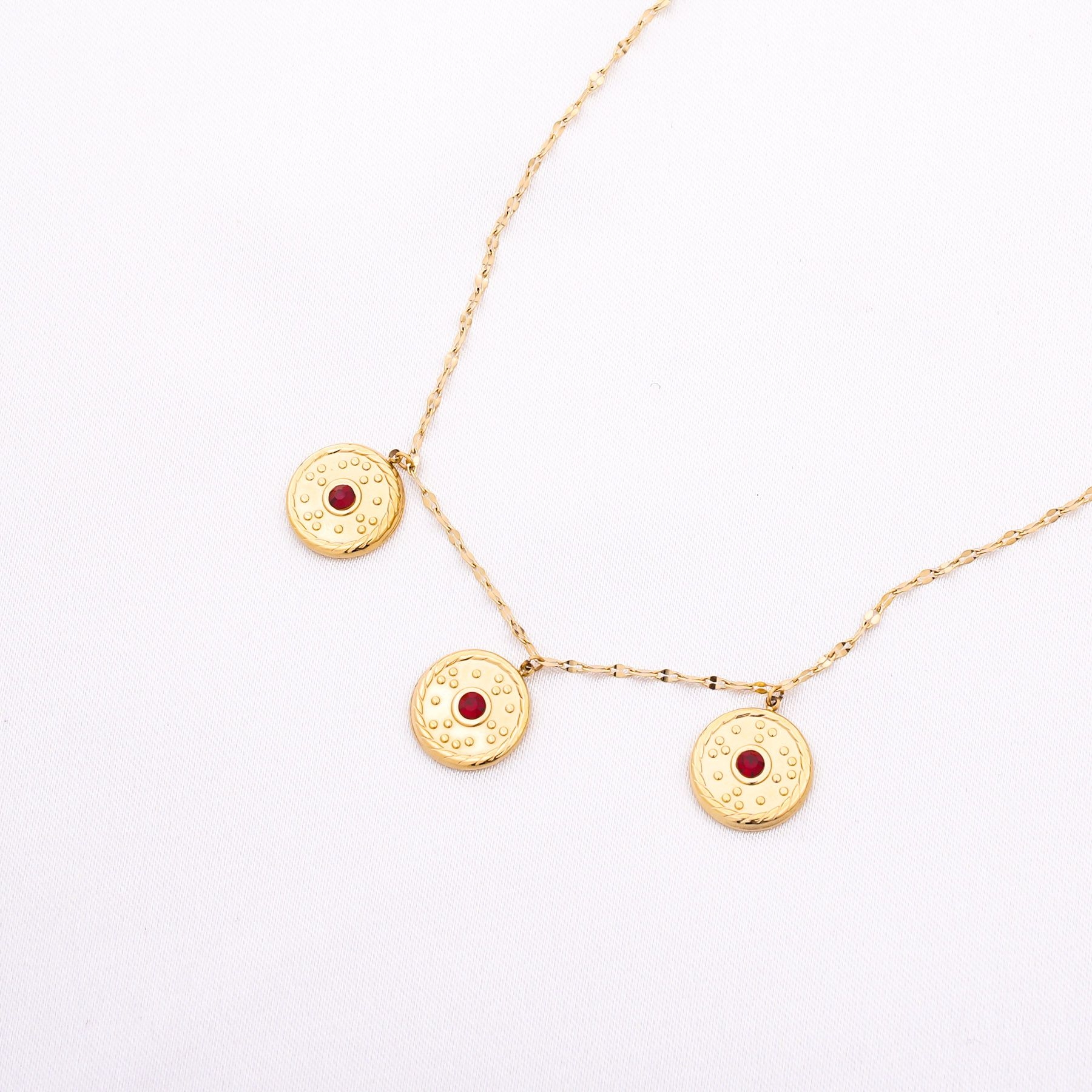 FAMILIA NECKLACE - GOLD & RED ' - ' ΜΕΝΤΑΓΙΟΝ