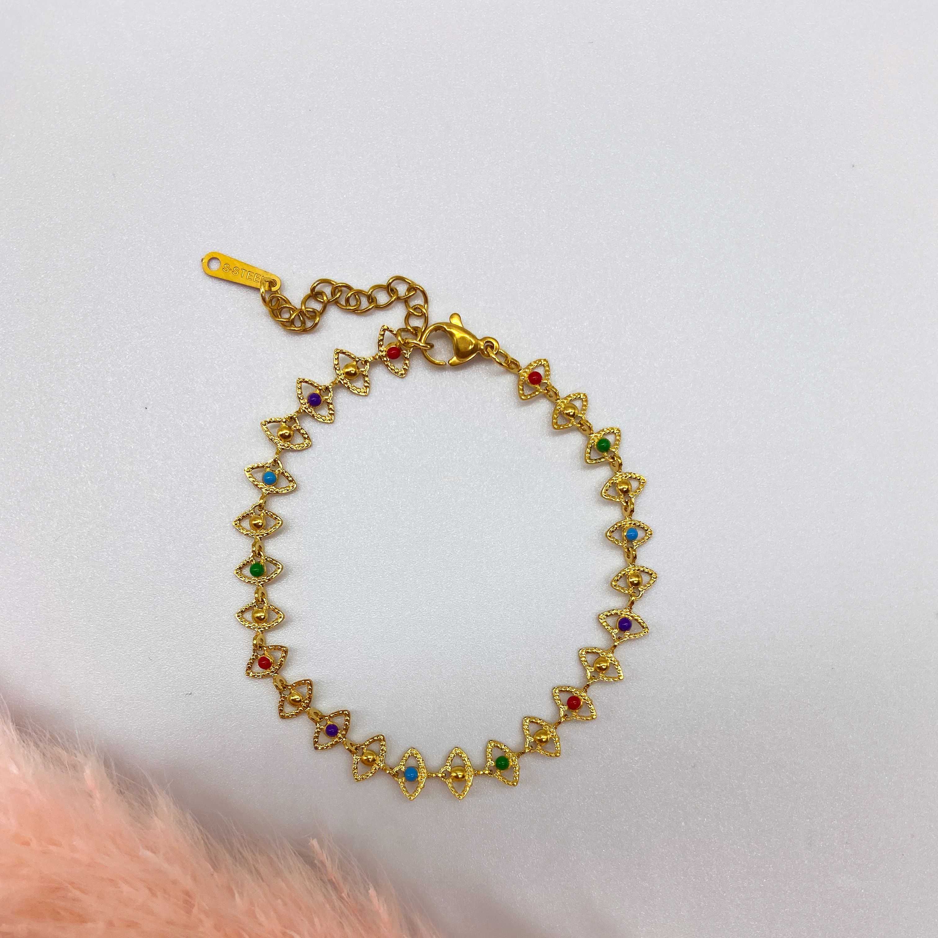 LAVENDER BRACELET - COLOURFUL GOLD