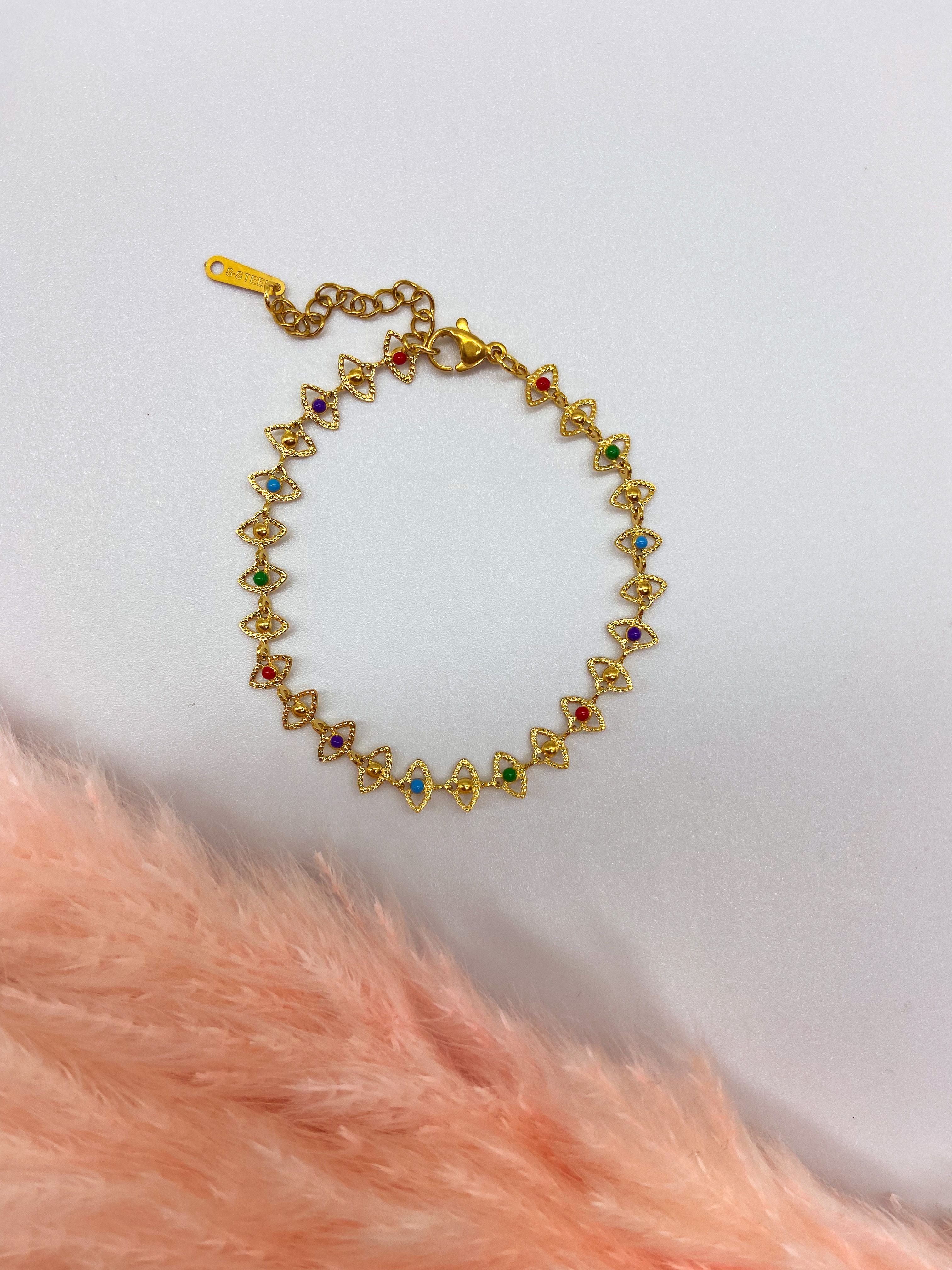 LAVENDER BRACELET - COLOURFUL GOLD ' - ' ΧΕΡΙΟΥ