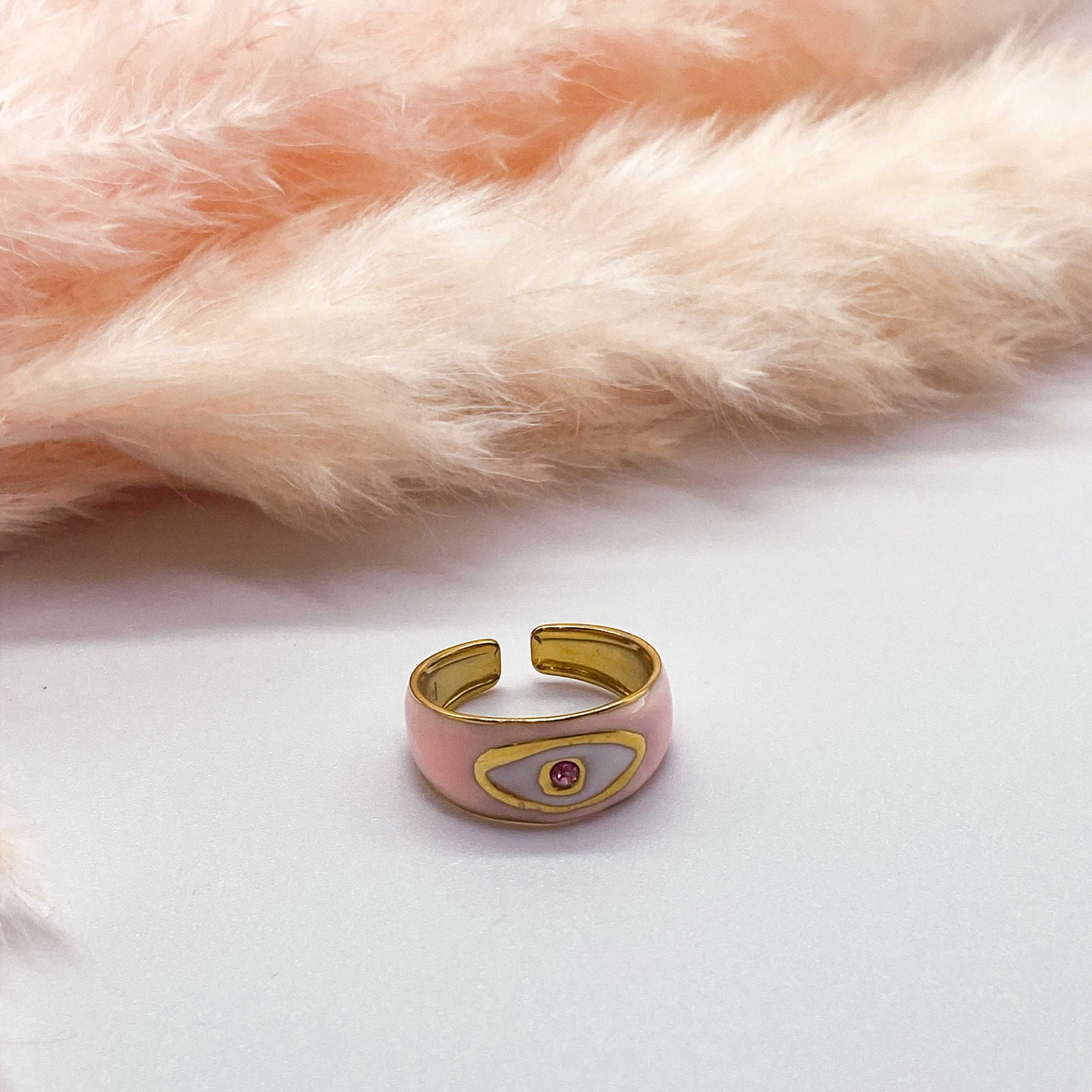 ATHELIA RING - GOLD & PINK 