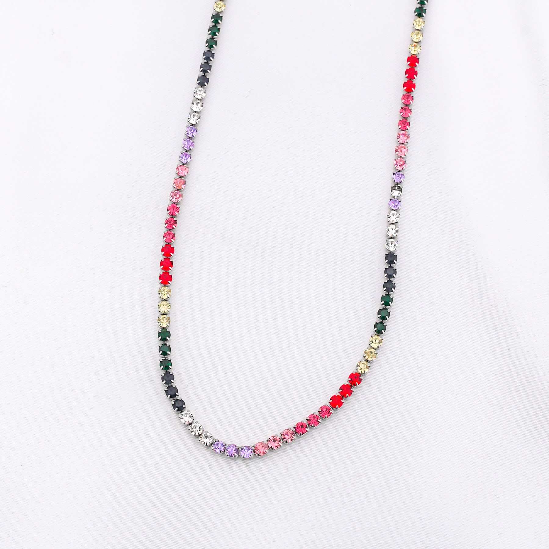 ESMERALDA NECKLACE - COLOURFUL SILVER
