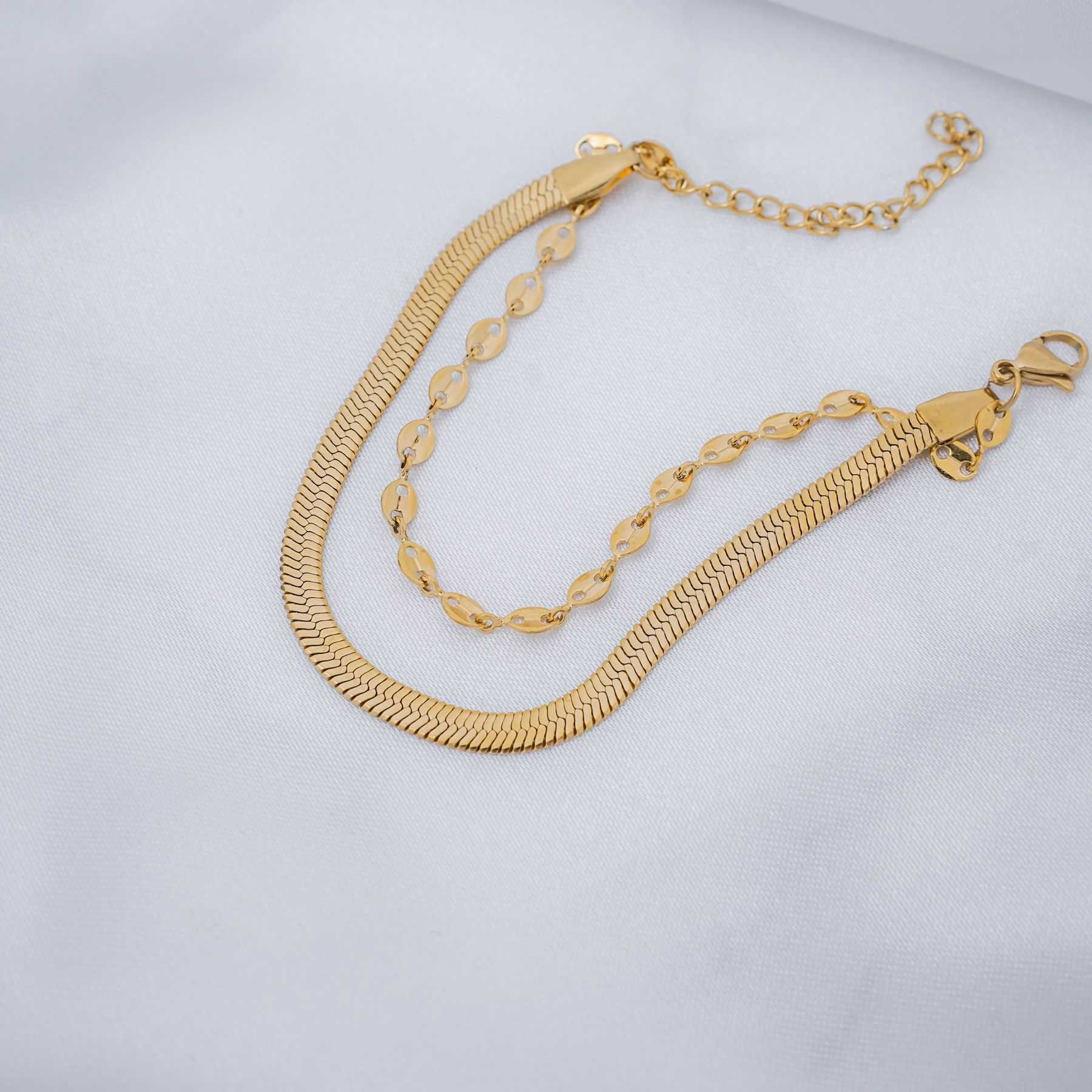 SELENE DOUBLE BRACELET - GOLD 