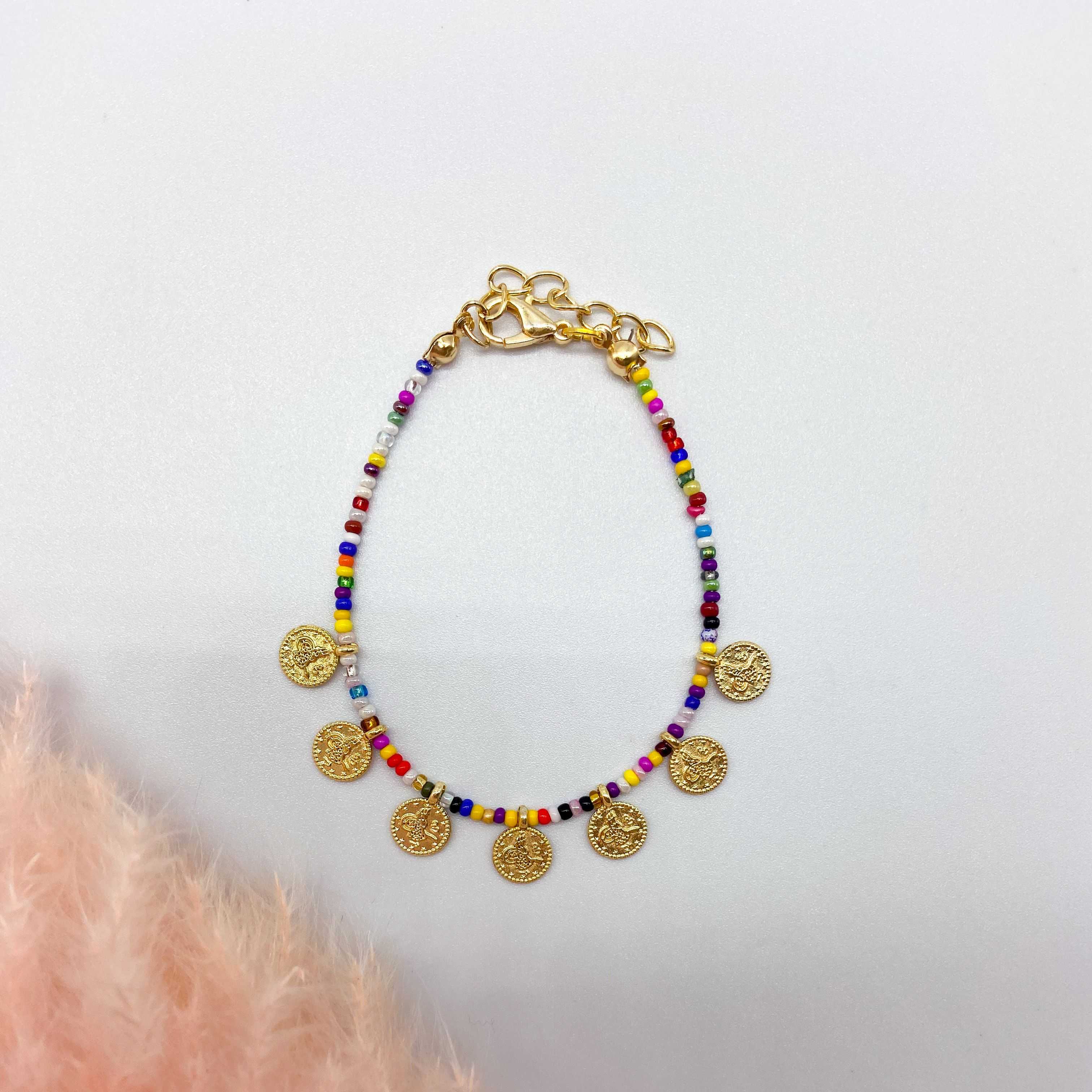 DELHI BRACELET - COLOURFUL GOLD 