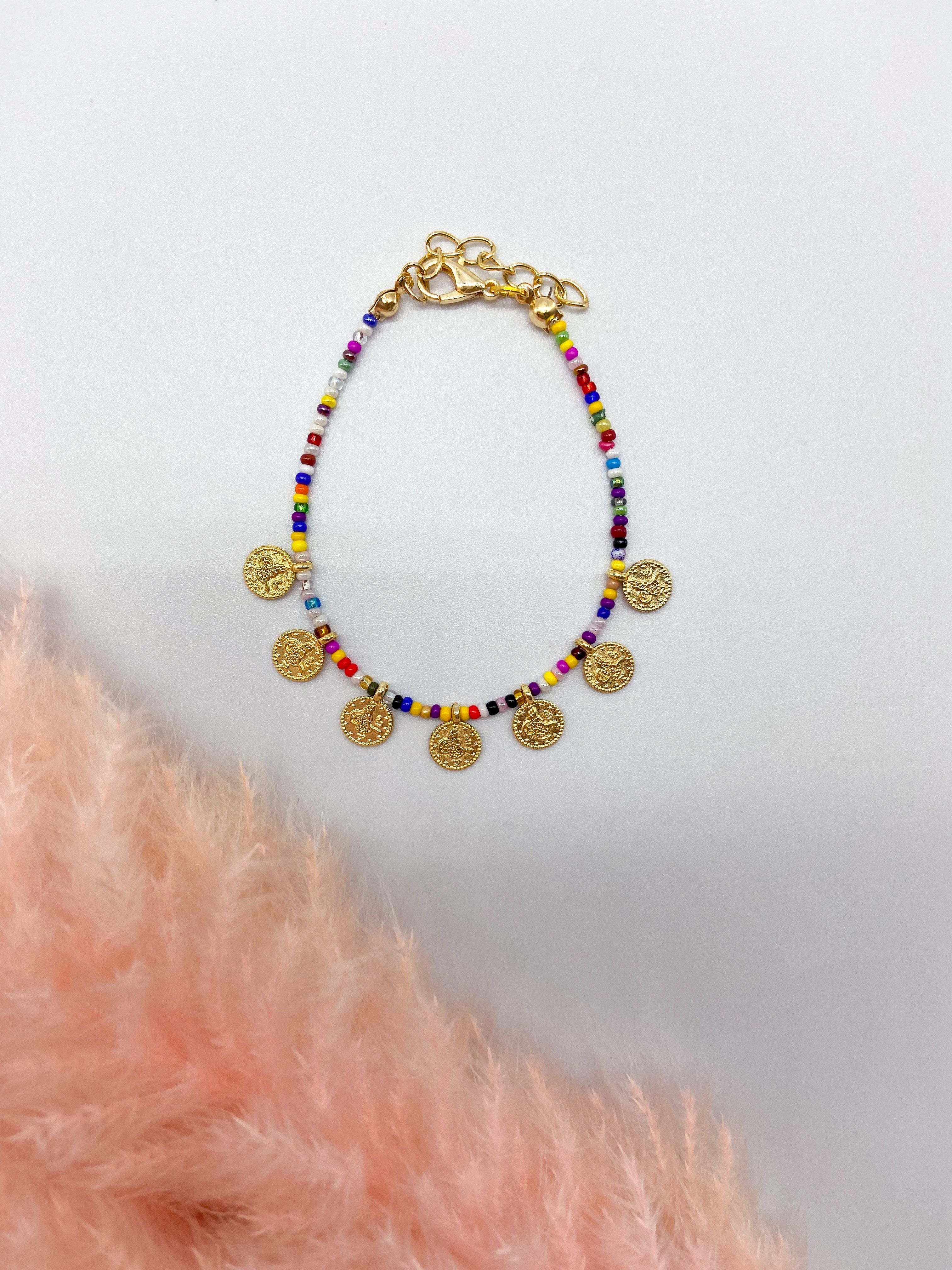 DELHI BRACELET - COLOURFUL GOLD ' - ' ΧΕΡΙΟΥ