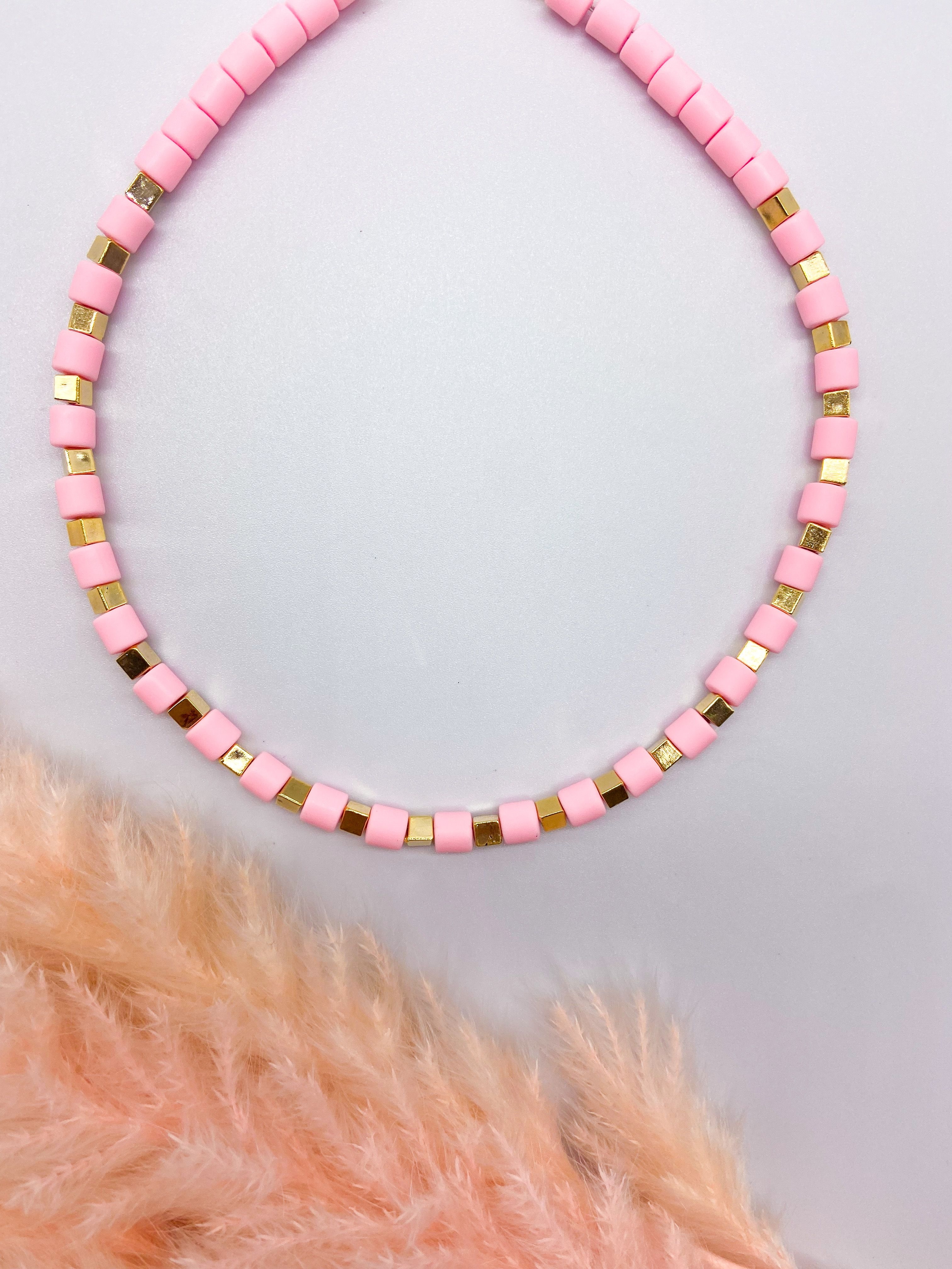 TRINIDAD NECKLACE - LIGHT PINK ' - ' ΜΕ ΧΑΝΤΡΕΣ