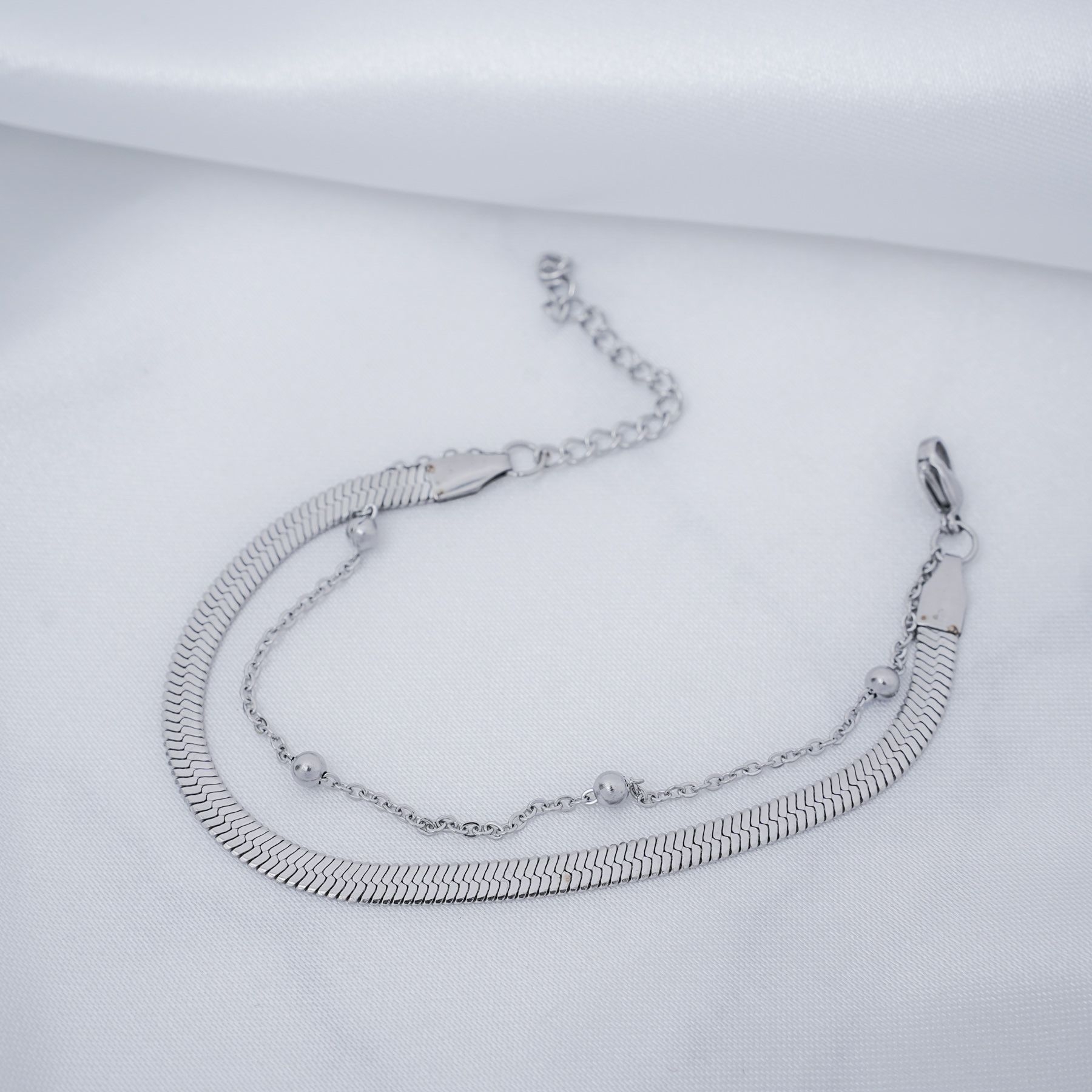 SUNETTE DOUBLE BRACELET - SILVER ' - ' ΧΕΡΙΟΥ