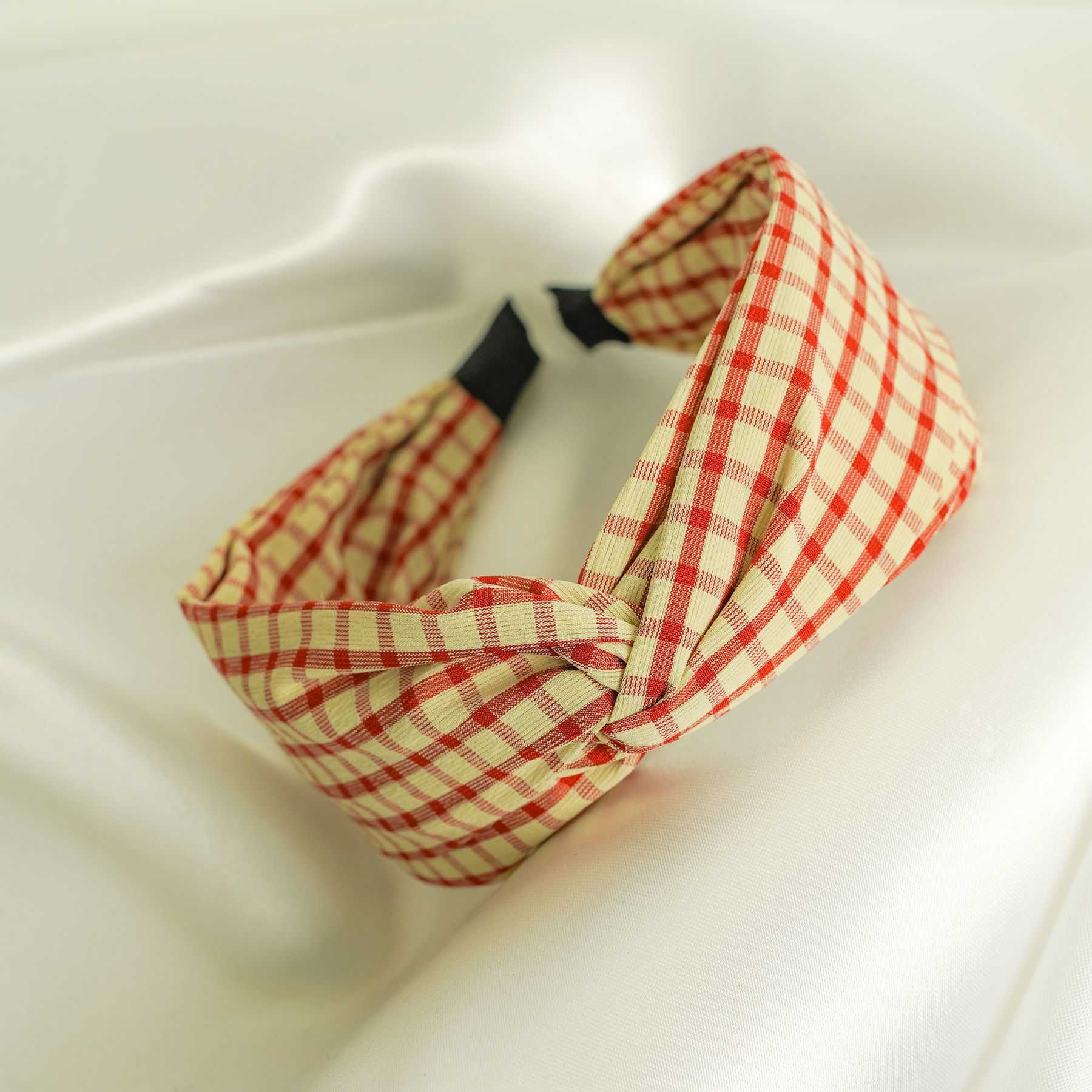 ELEONORA HEADBAND - BEIGE & RED