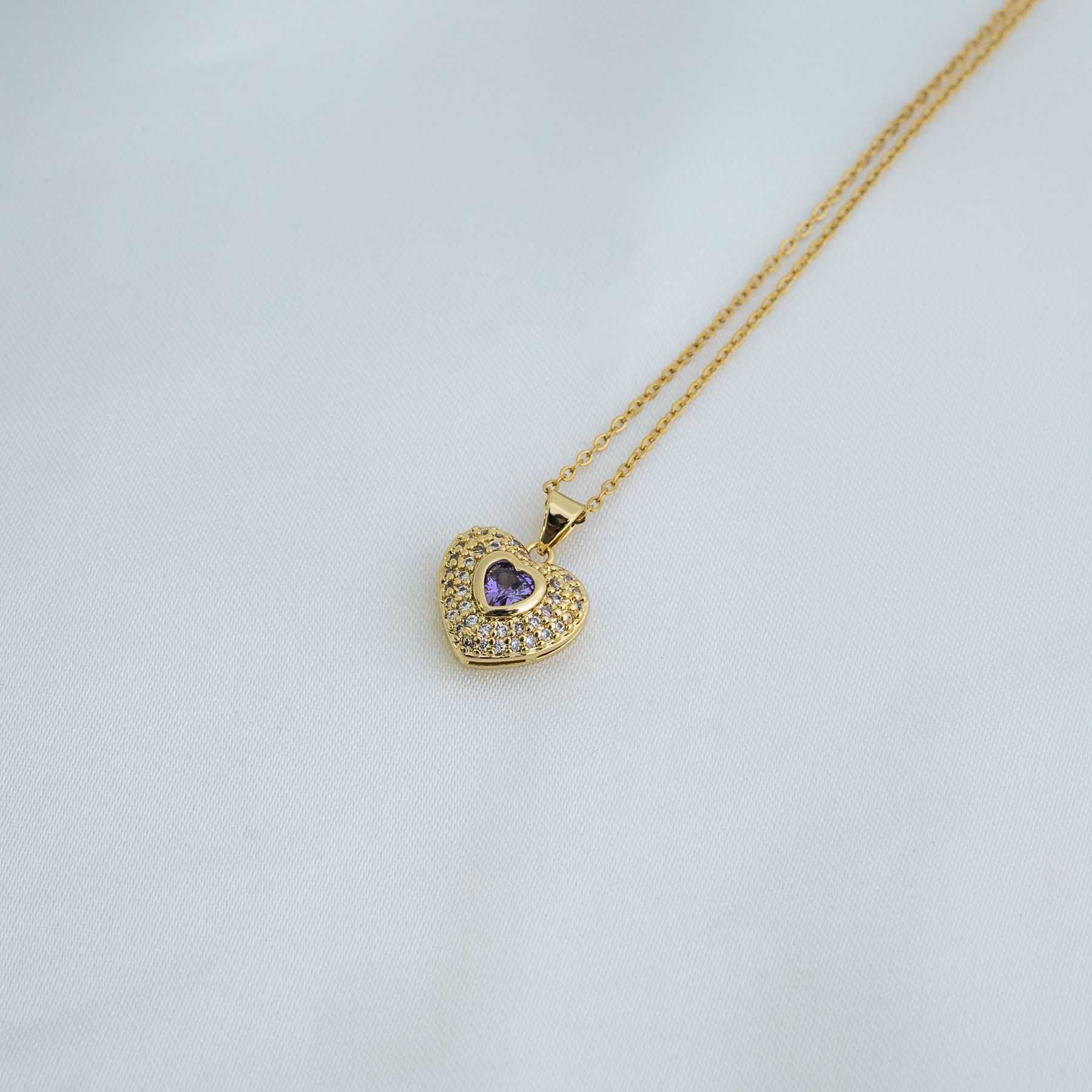 MY EVERYTHING NECKLACE - GOLD & PURPLE