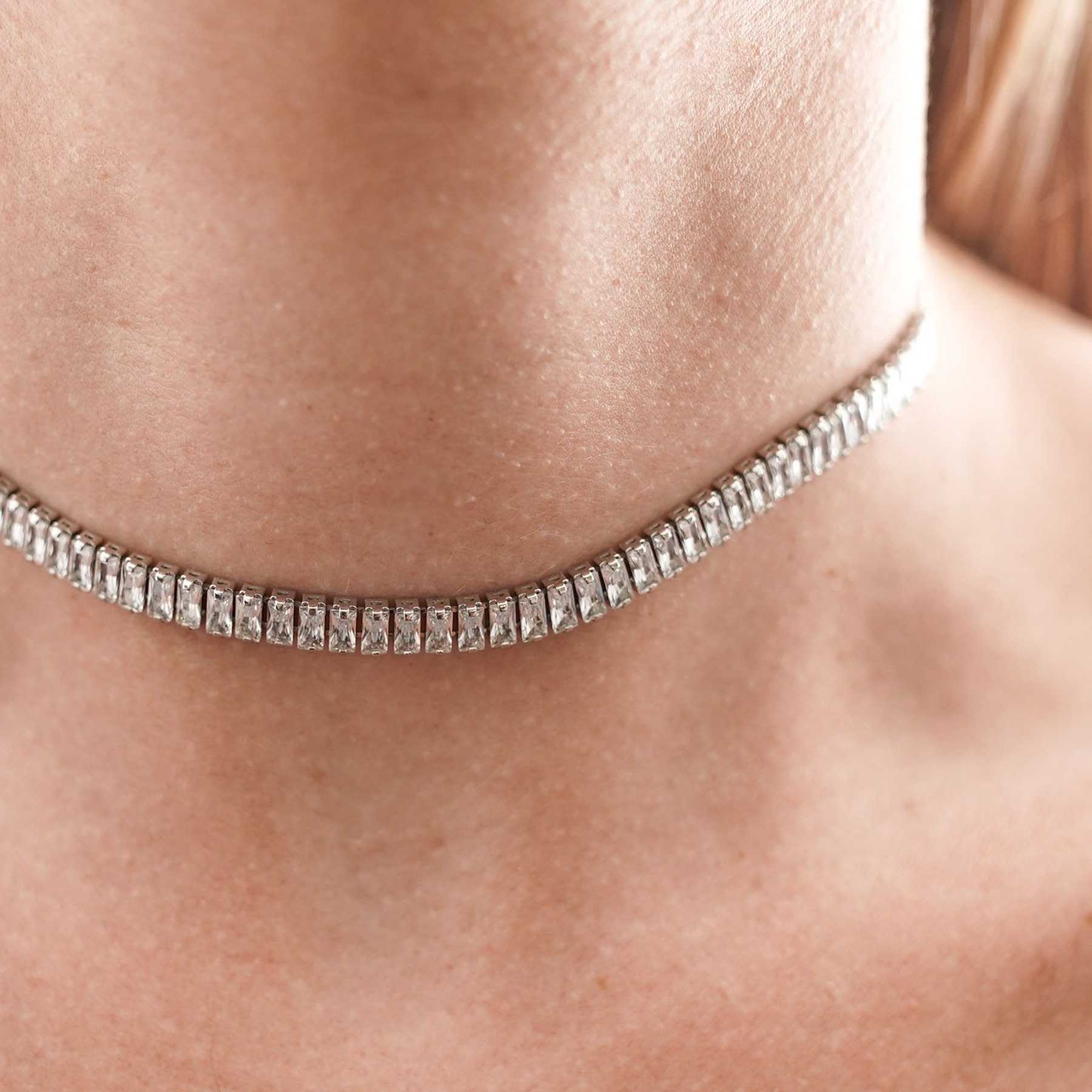LILLIAN CHOKER NECKLACE - SILVER